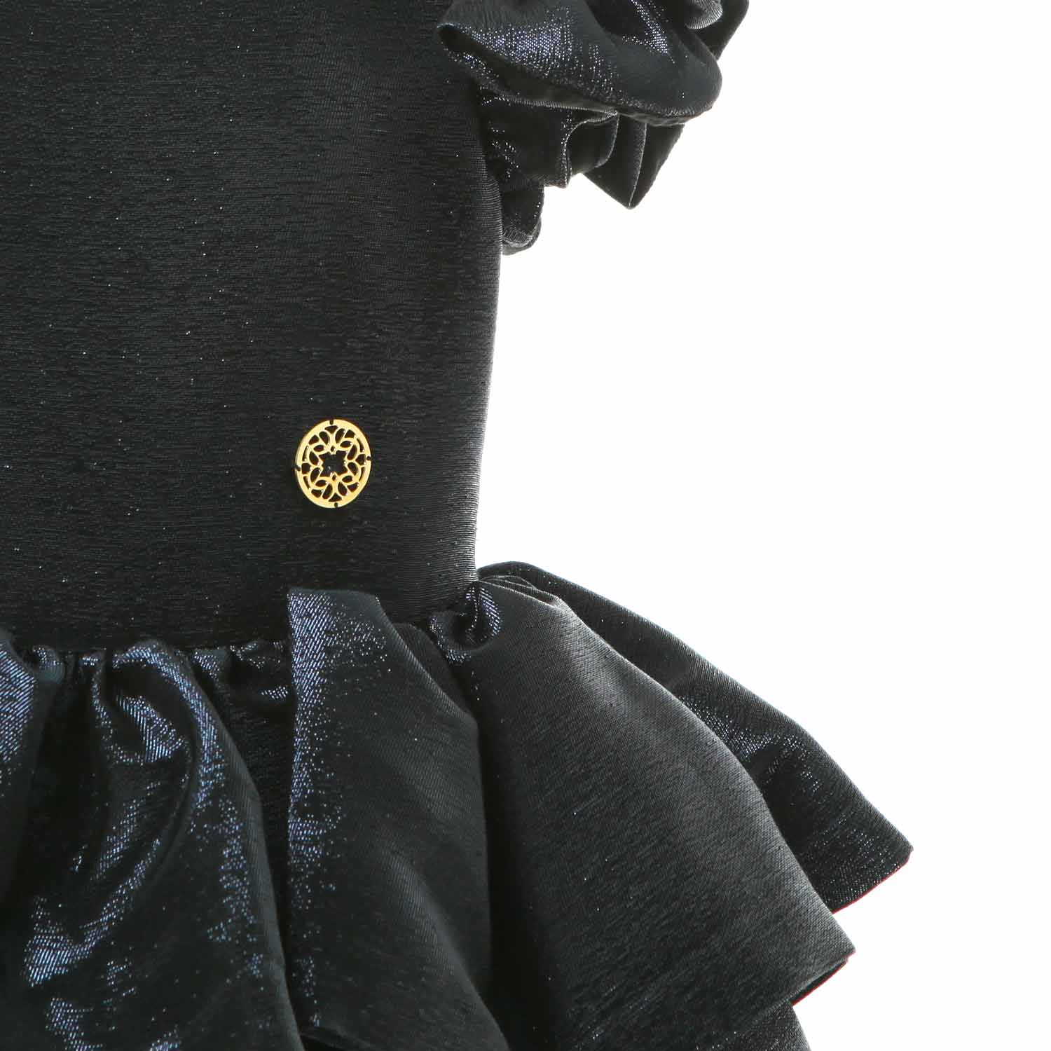 VESTITO BLU NOTTE CON BRILLANTINI BAMBINA - annameglio.com abbigliamento moda