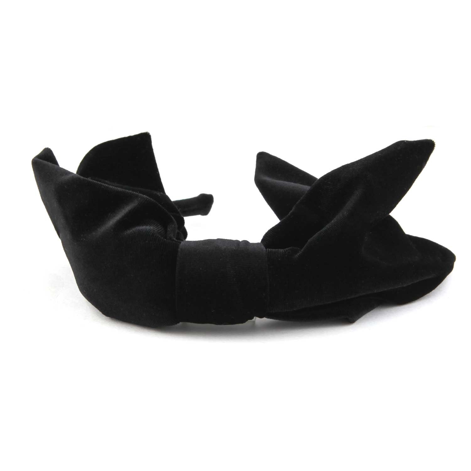 CERCHIETTO PER CAPELLI CON FIOCCO NERO DI VELLUTO - annameglio.com abbigliamento moda