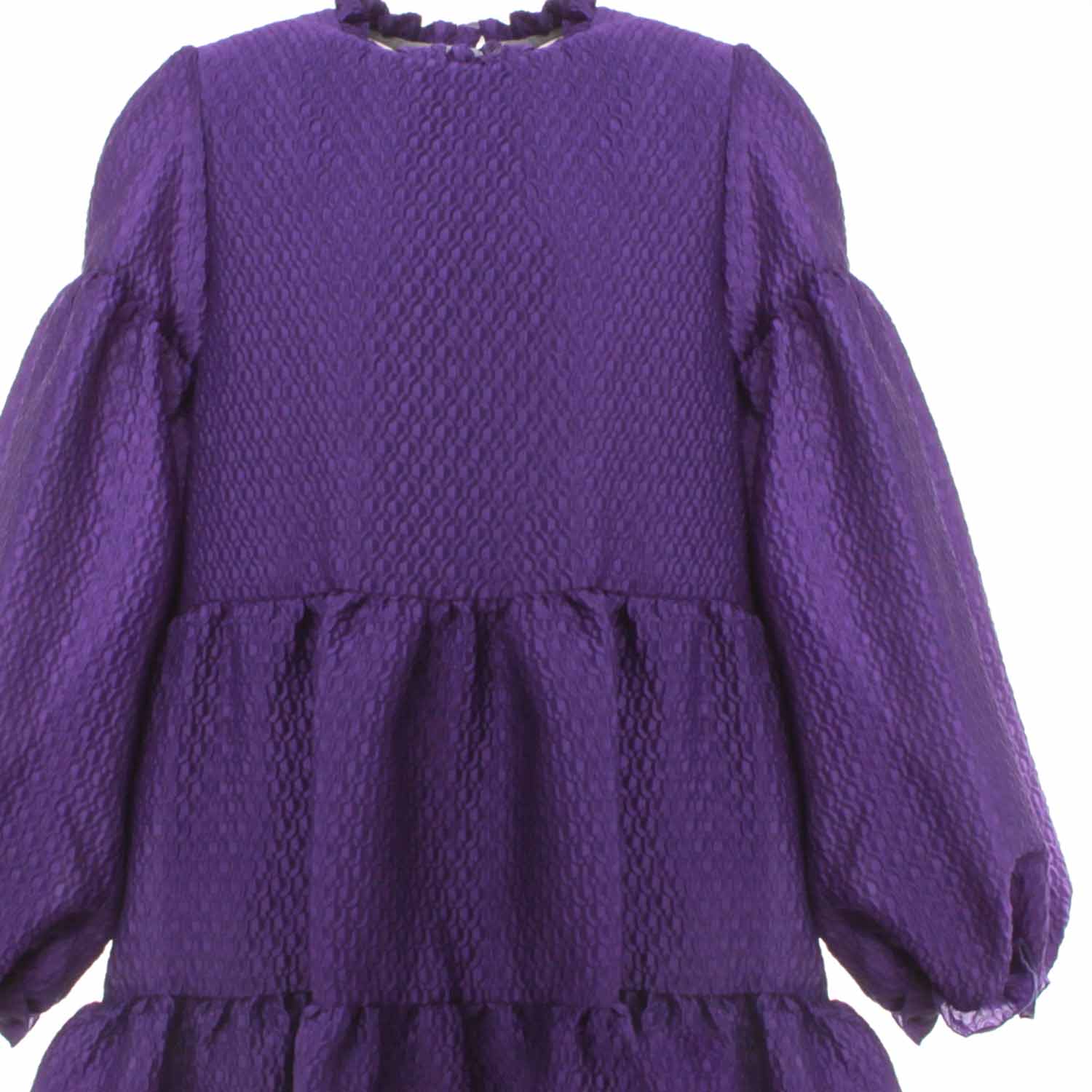 VESTITO DRAPPEGGIATO VIOLA BAMBINA E TEENAGER - annameglio.com abbigliamento moda