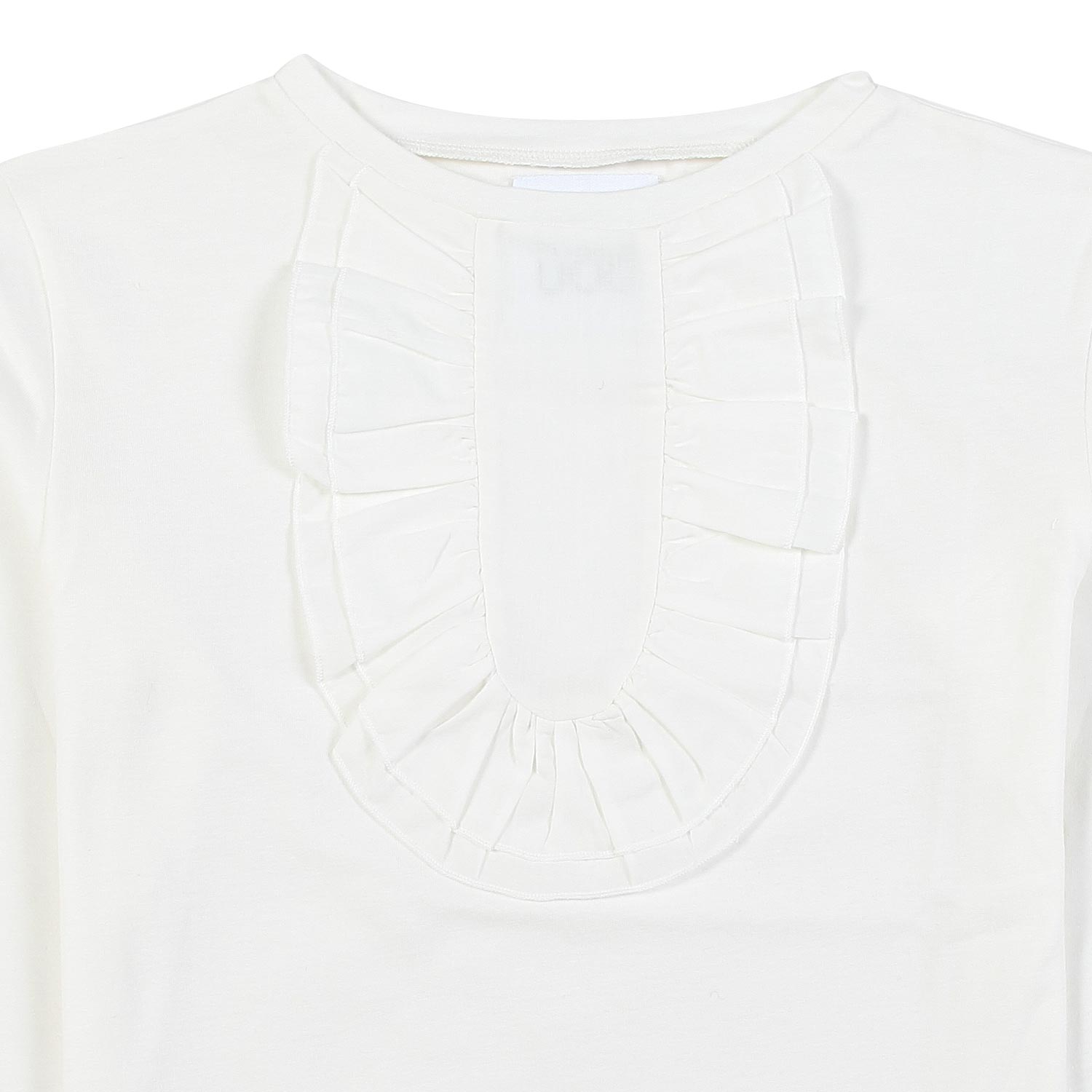 T-SHIRT MANICA LUNGA BIANCO CALDO CON PLASTRON - annameglio.com abbigliamento moda