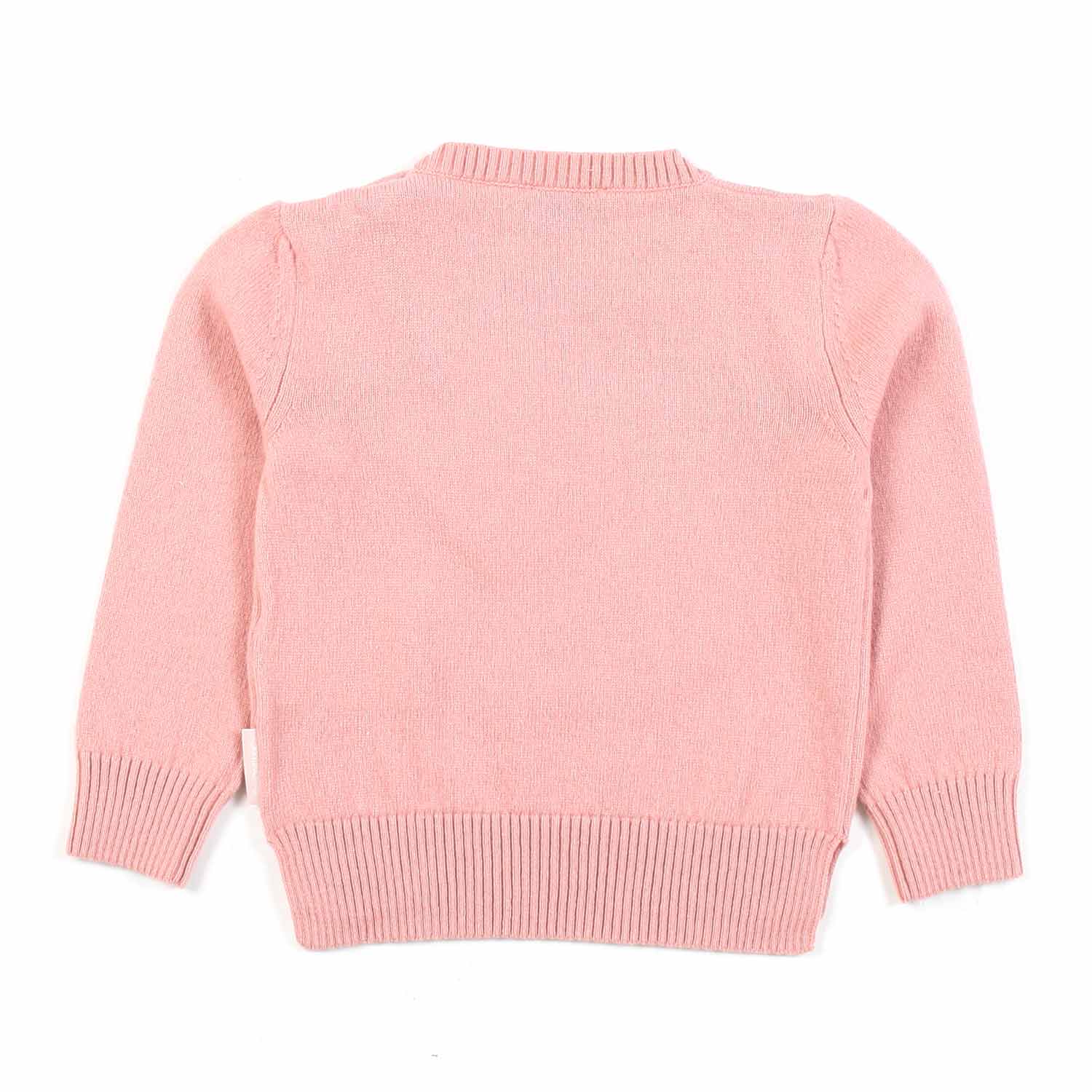 MAGLIONE ROSA CON LOGO BIANCO BIMBA E BAMBINA - annameglio.com abbigliamento moda