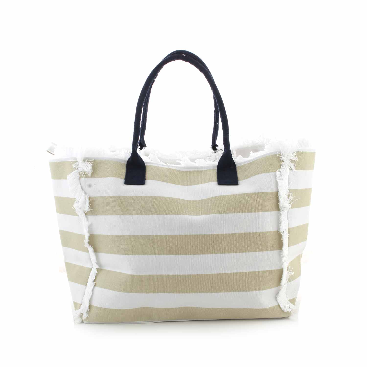 BORSA MARE UNISEX BIANCA E BEIGE A STRISCE - annameglio.com abbigliamento moda