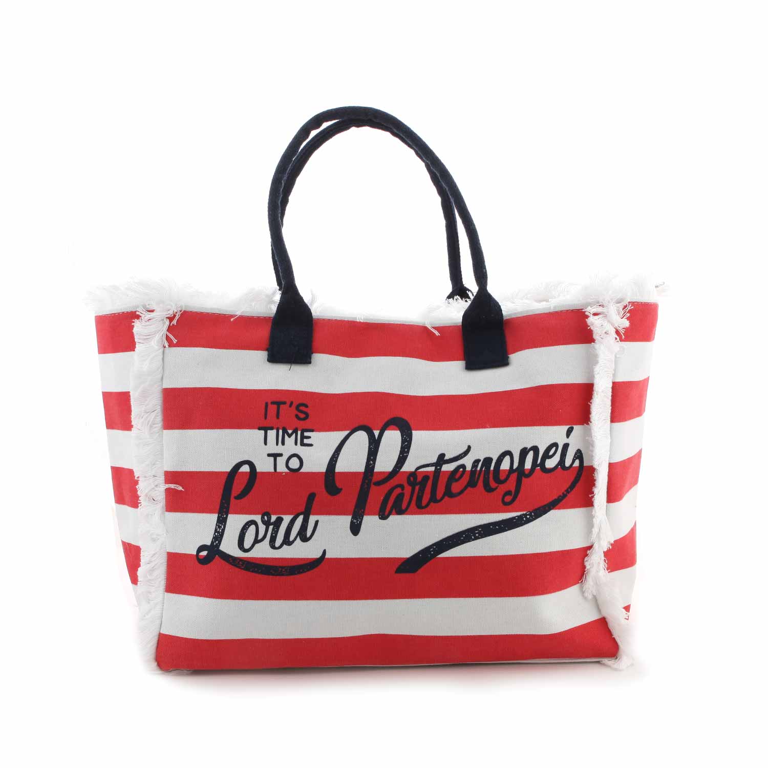 BORSA MARE UNISEX BIANCA E ROSSA A STRISCE - annameglio.com abbigliamento moda