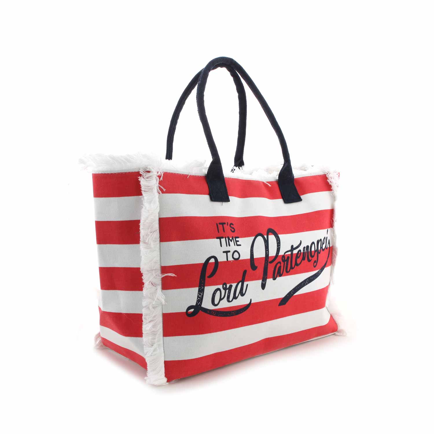 BORSA MARE UNISEX BIANCA E ROSSA A STRISCE - annameglio.com abbigliamento moda