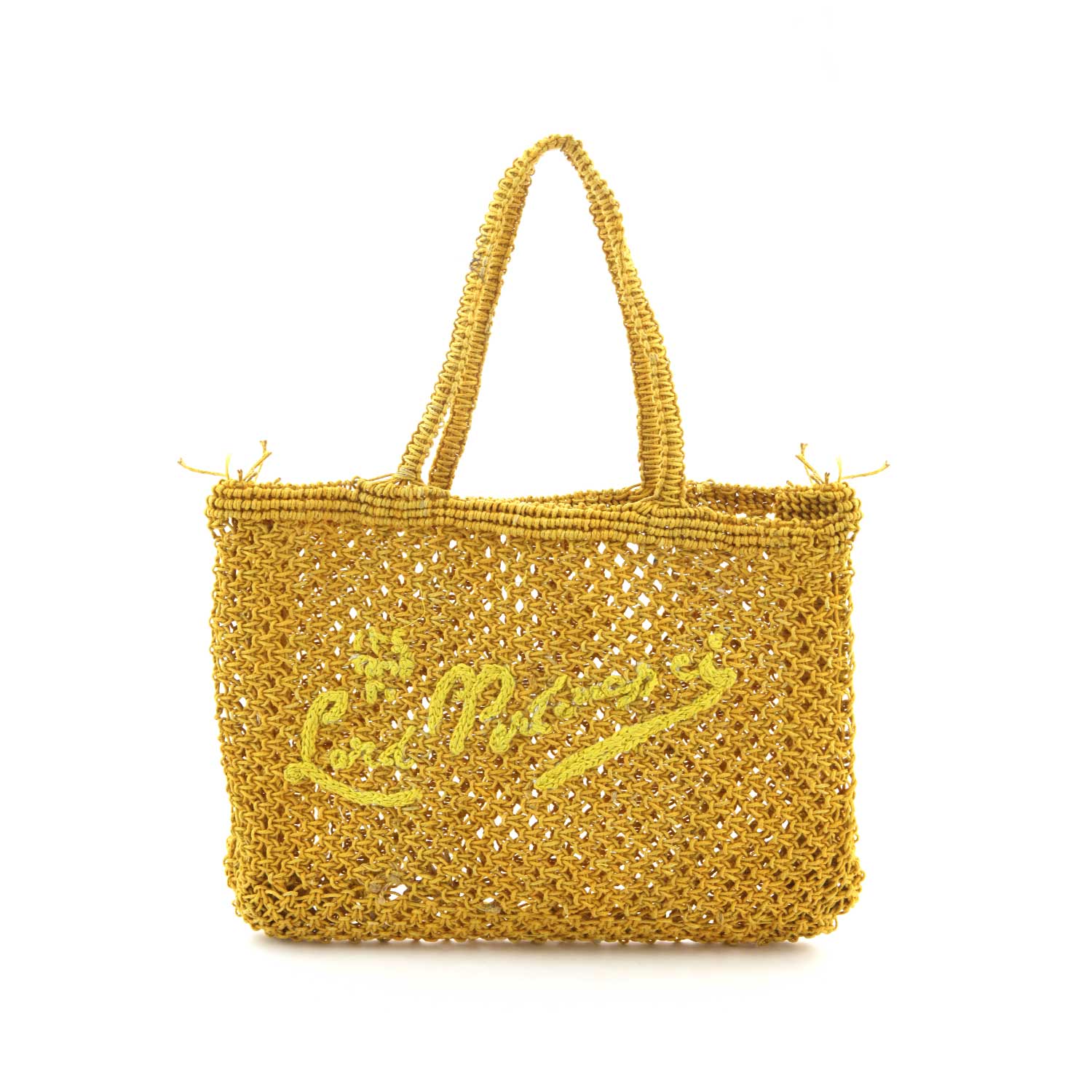 BORSA MARE GIALLA INTRECCIATA - annameglio.com abbigliamento moda