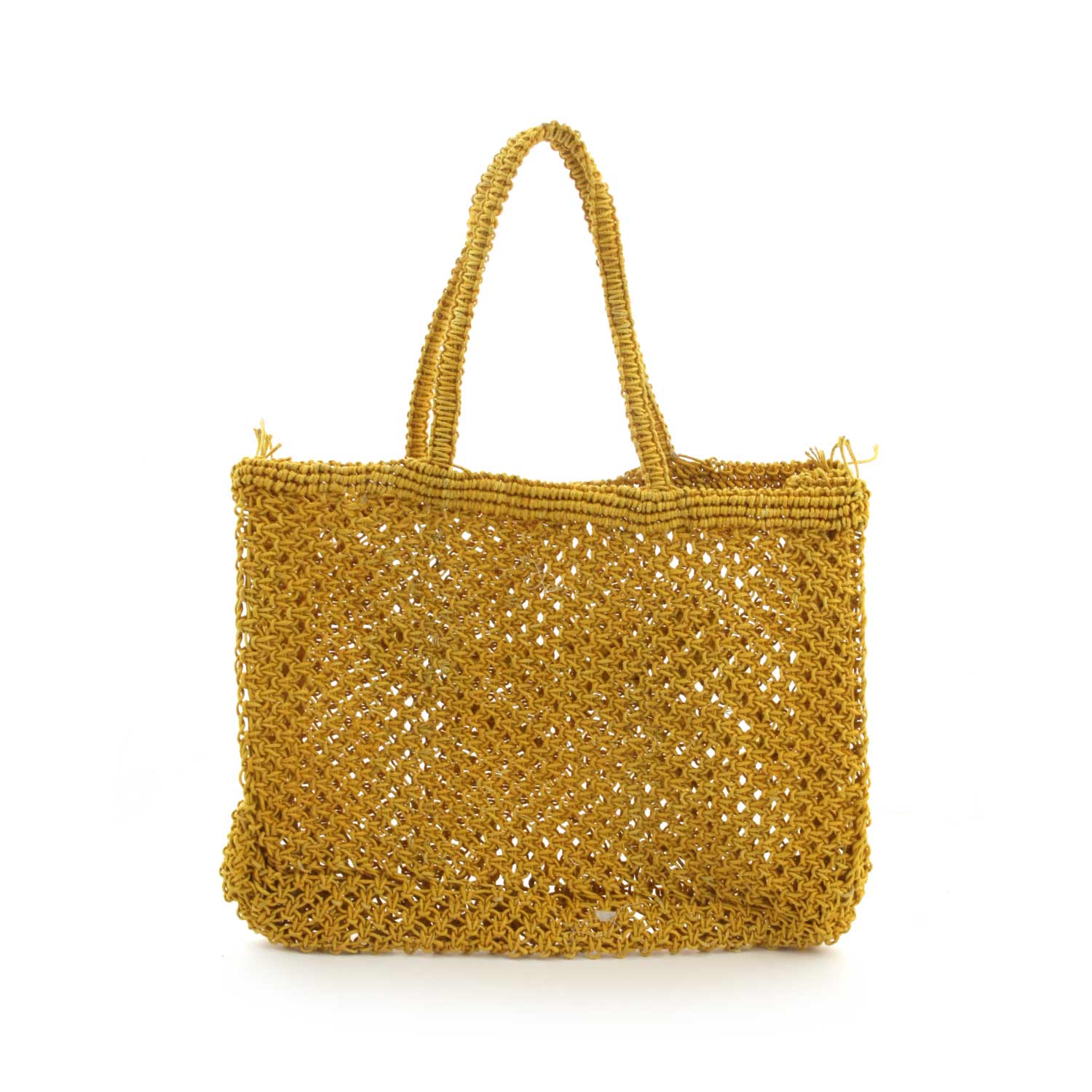 BORSA MARE GIALLA INTRECCIATA - annameglio.com abbigliamento moda