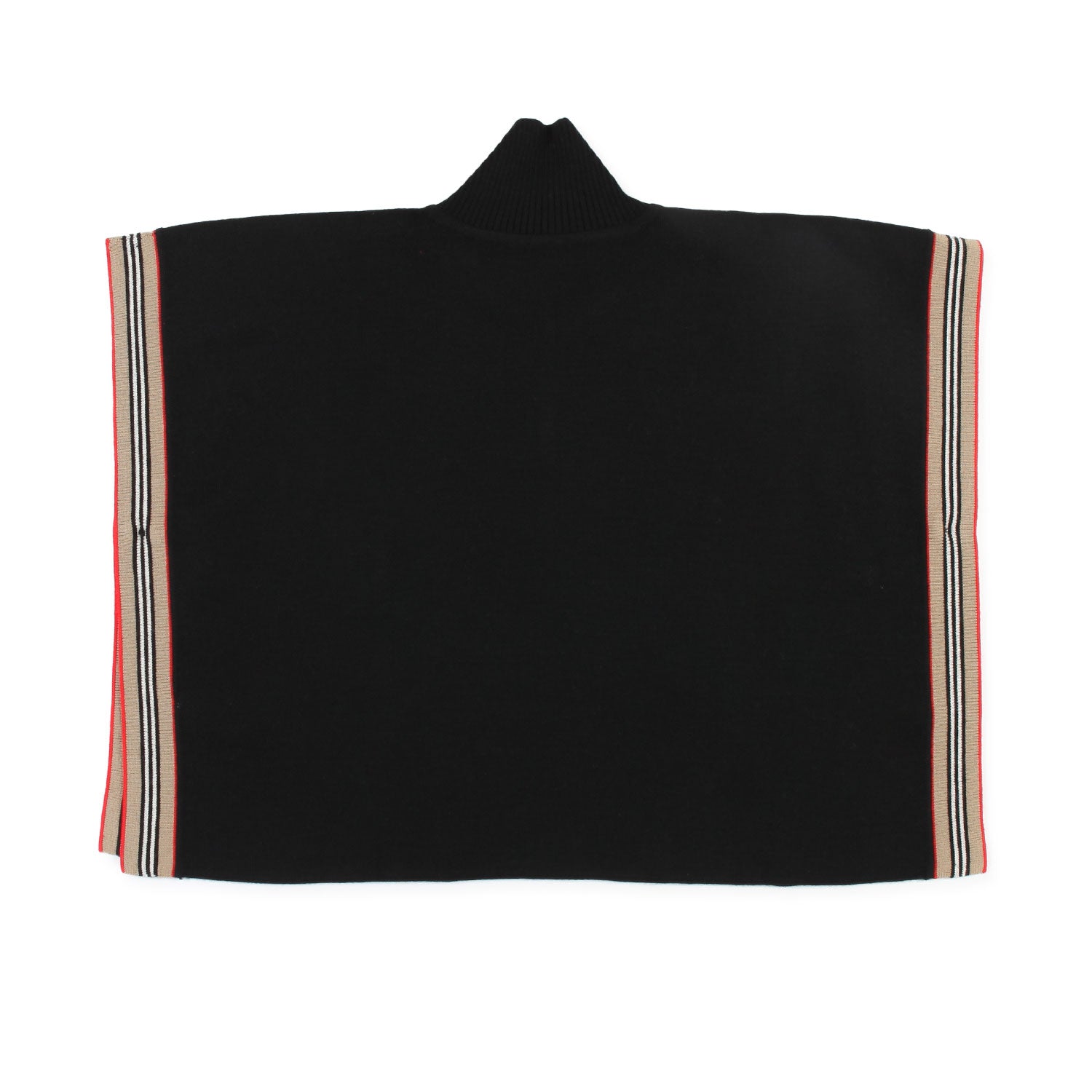 MANTELLA DI LANA NERA E BEIGE BAMBINA - annameglio.com abbigliamento moda