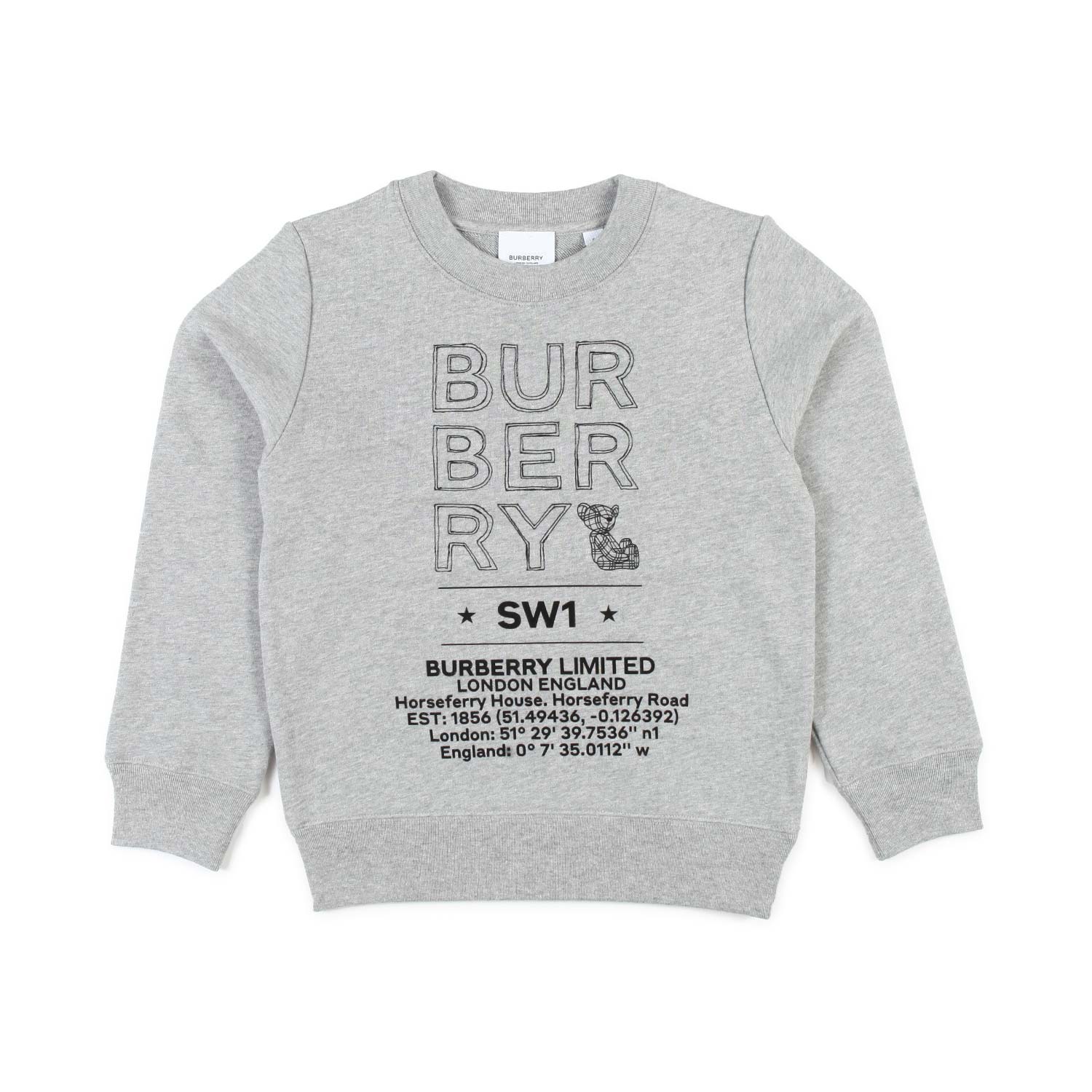 FELPA UNISEX GRIGIA CON STAMPE NERE JR E TEEN - annameglio.com abbigliamento moda