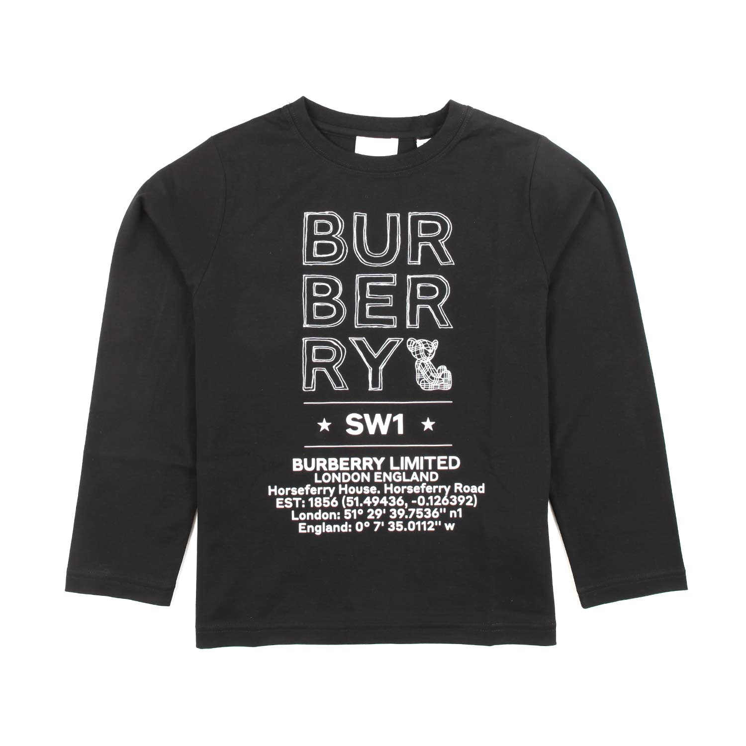 T-SHIRT MANICA LUNGA NERA CON STAMPE BIANCHE - annameglio.com abbigliamento moda