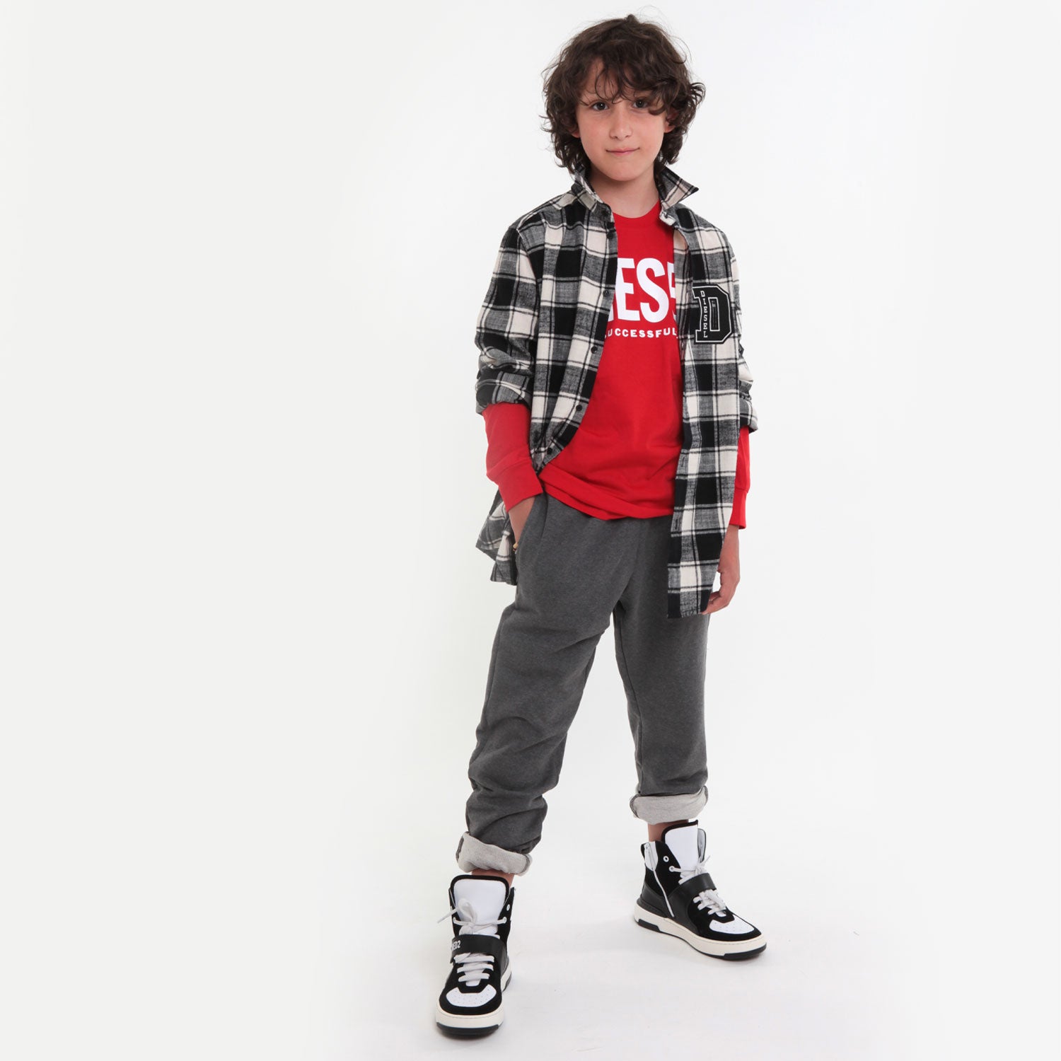 PANTALONE UNISEX GRIGIO IN FELPA BAMBINO E TEEN - annameglio.com abbigliamento moda