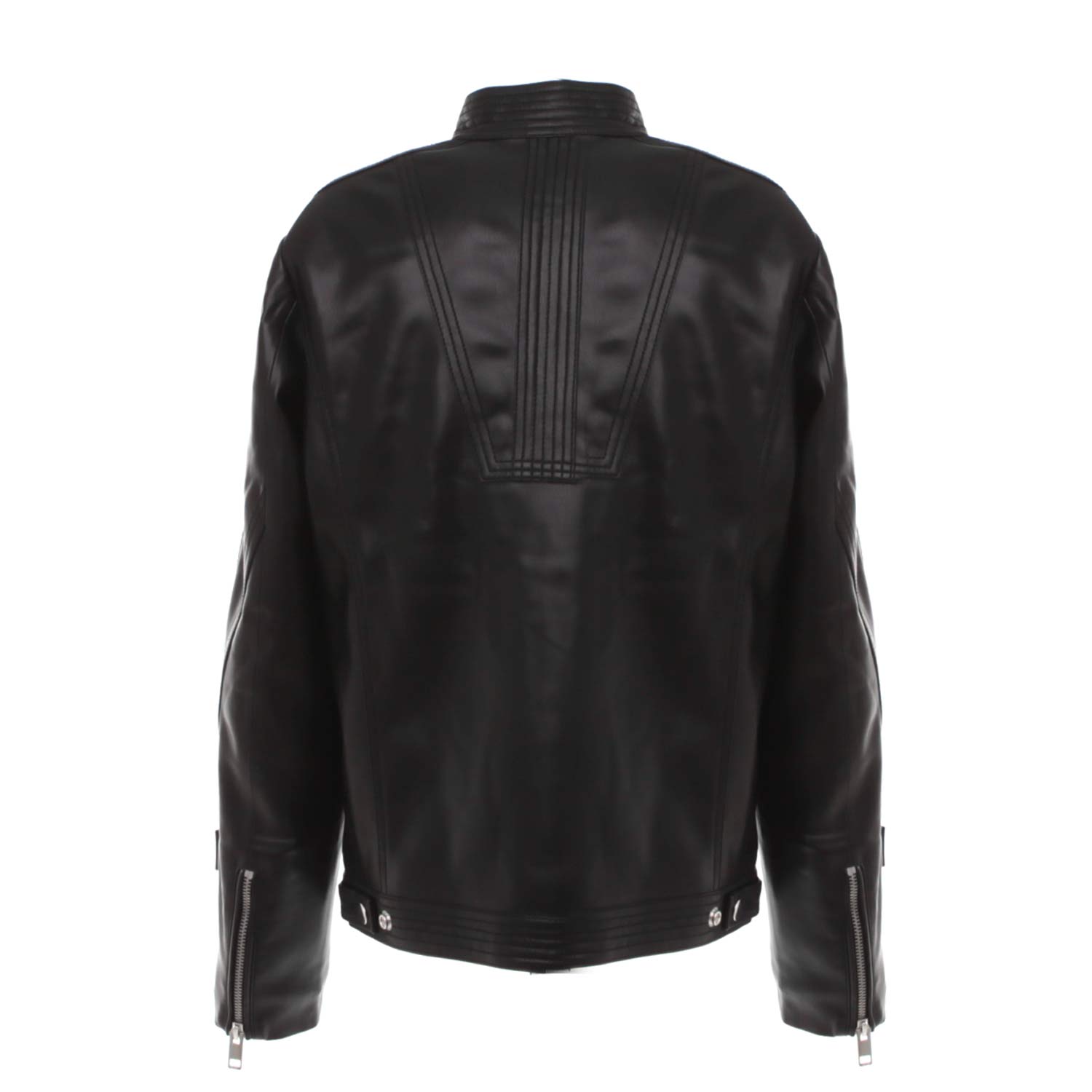 GIACCA UNISEX NERA IN ECOPELLE - annameglio.com abbigliamento moda