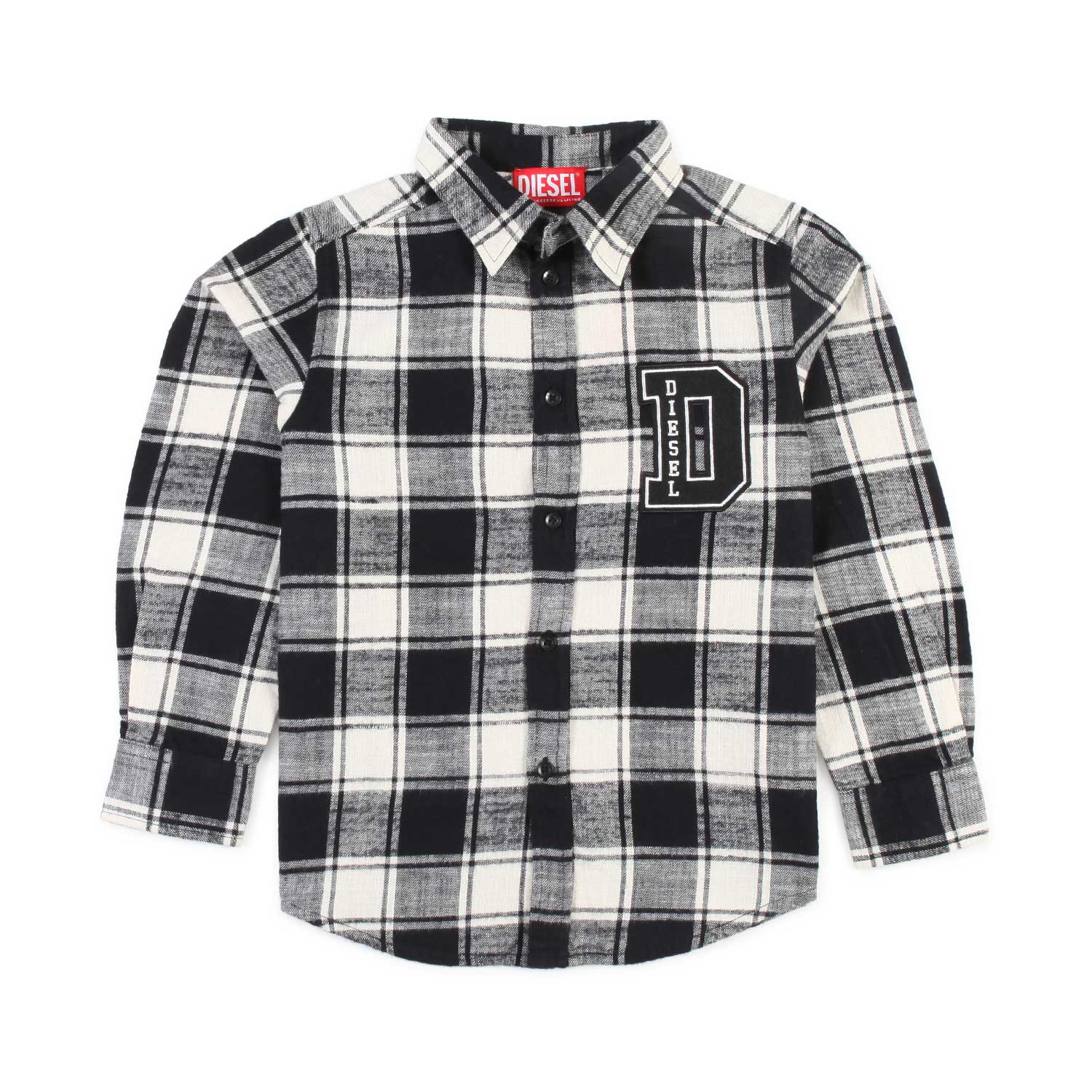 CAMICIA PANNA E NERA A QUADRI BAMBINO E TEENAGER - annameglio.com abbigliamento moda