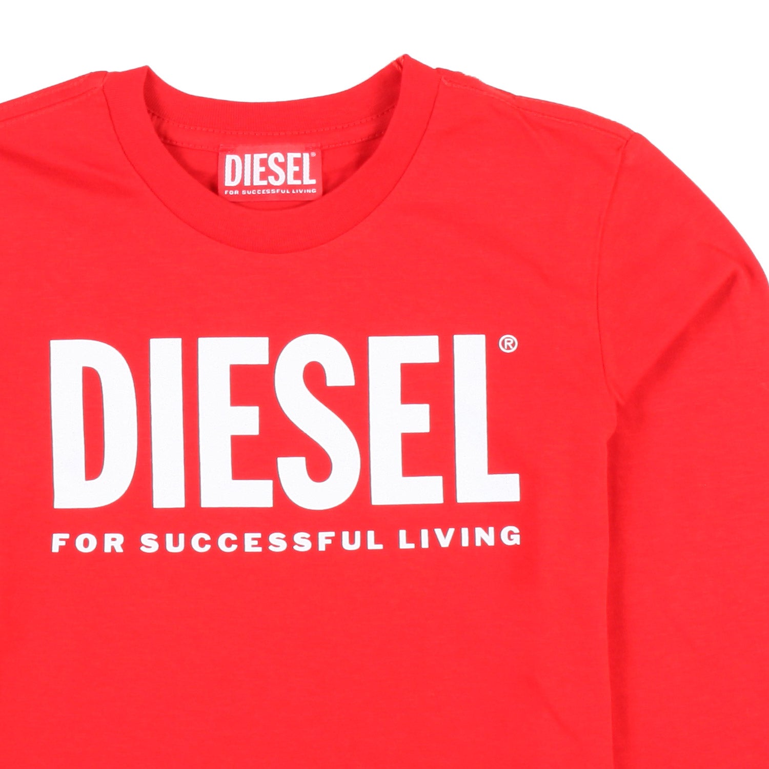 T-SHIRT UNISEX MANICA LUNGA ROSSA CON LOGO BIANCO - annameglio.com abbigliamento moda