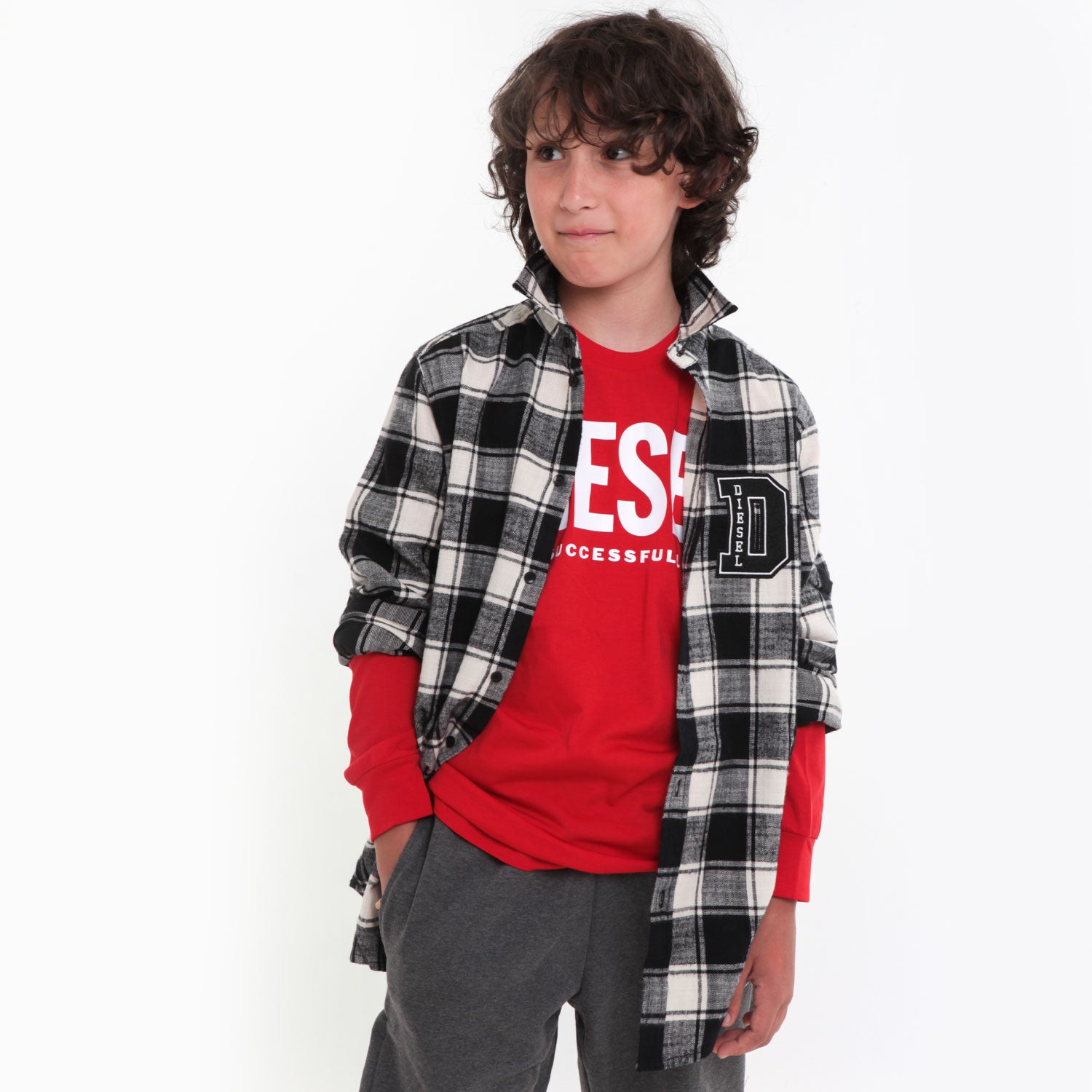 T-SHIRT UNISEX MANICA LUNGA ROSSA CON LOGO BIANCO - annameglio.com abbigliamento moda