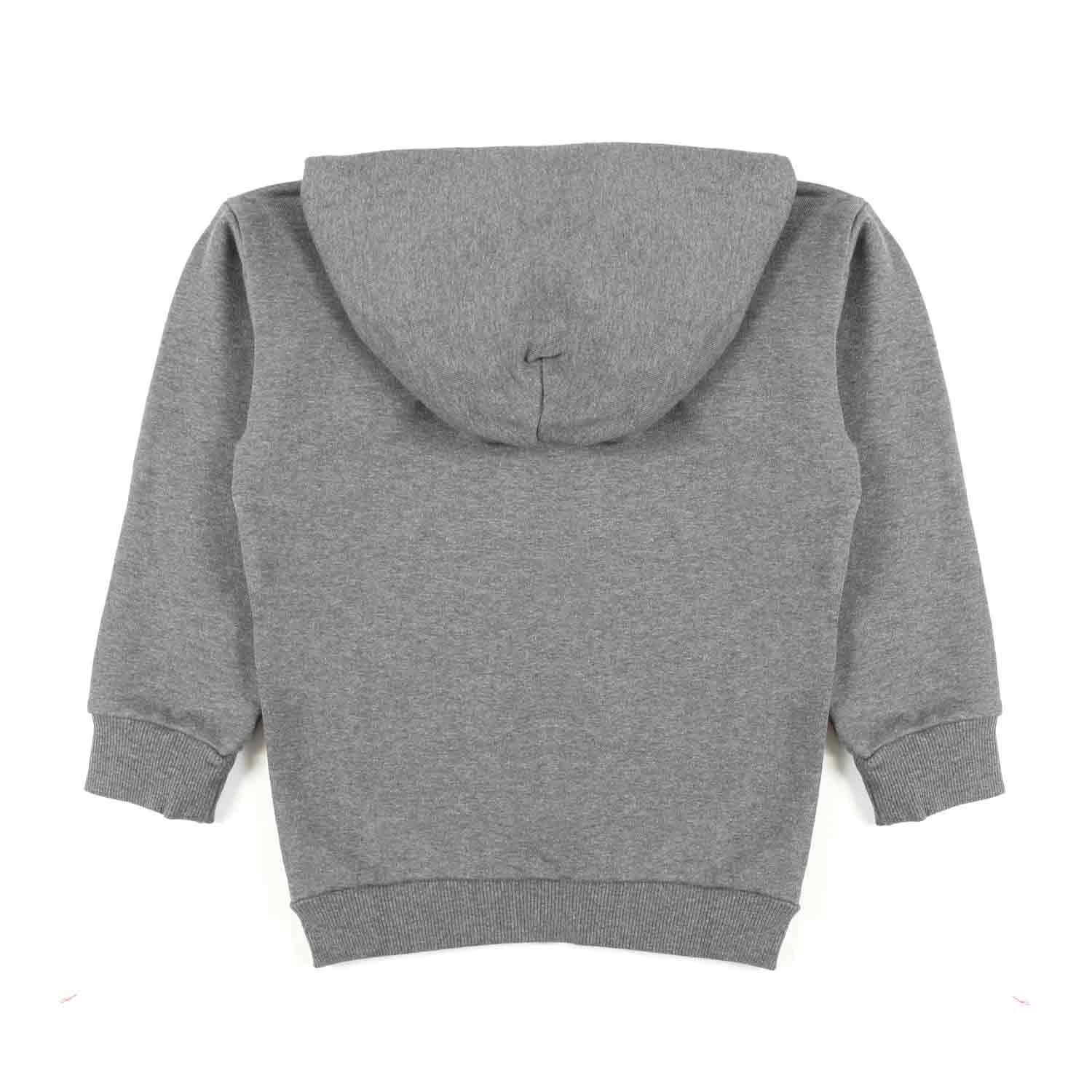 FELPA GRIGIA CON CAPPUCCIO E LOGO BIANCO - annameglio.com abbigliamento moda