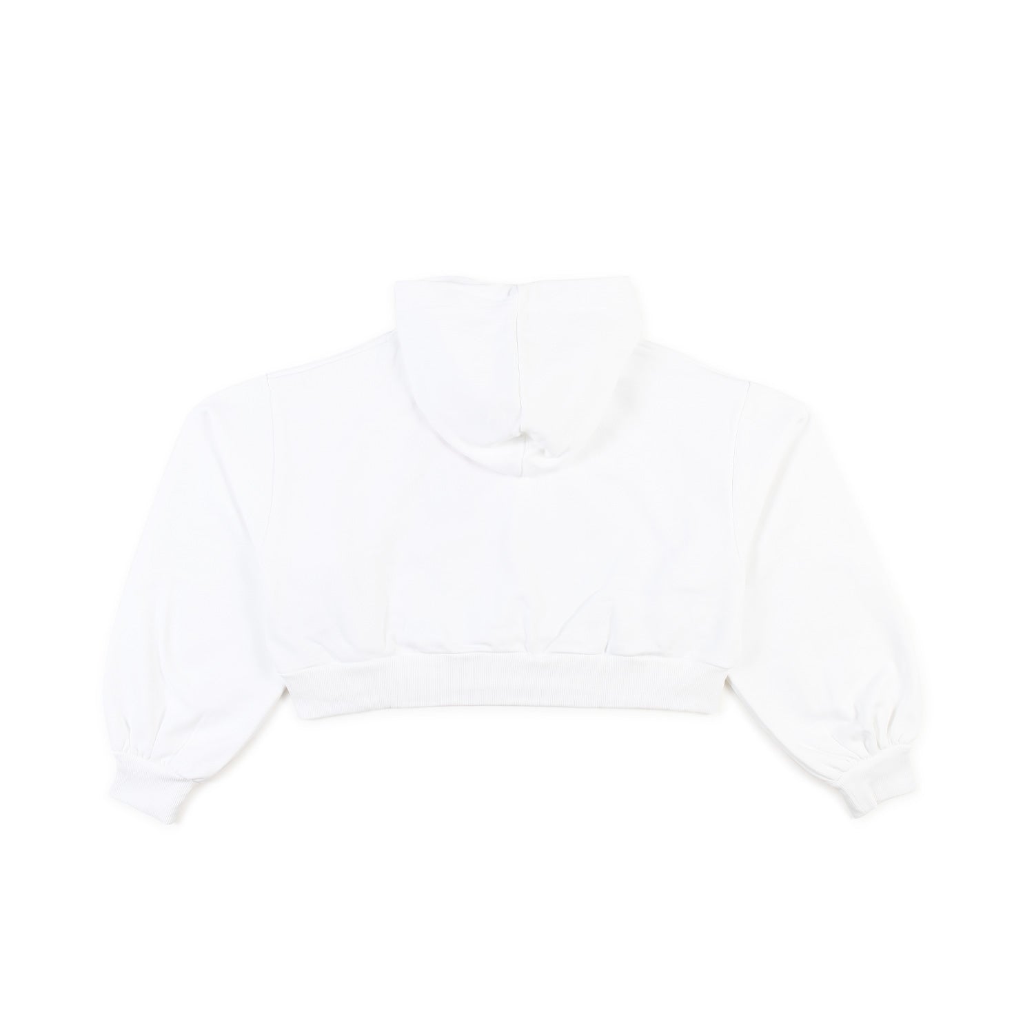 FELPA CROPPED BIANCA CON CAPPUCCIO BAMBINA TEEN - annameglio.com abbigliamento moda