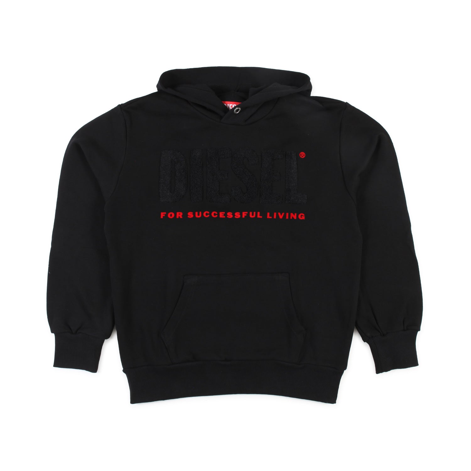 FELPA HOODIE UNISEX NERA CON LOGO SPUGNA - annameglio.com abbigliamento moda