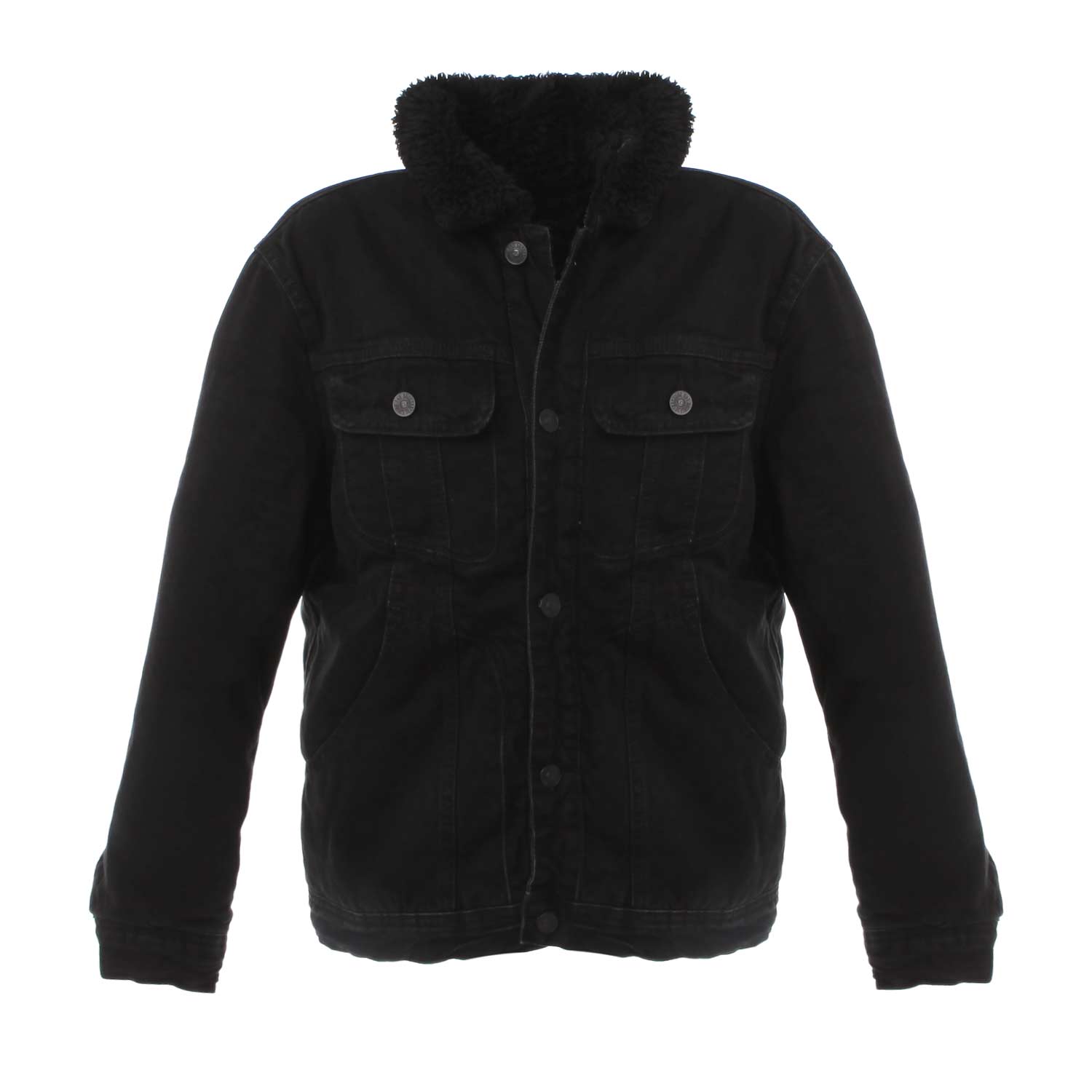 GIACCA DI JEANS NERA CON INTERNI TEDDY - annameglio.com abbigliamento moda