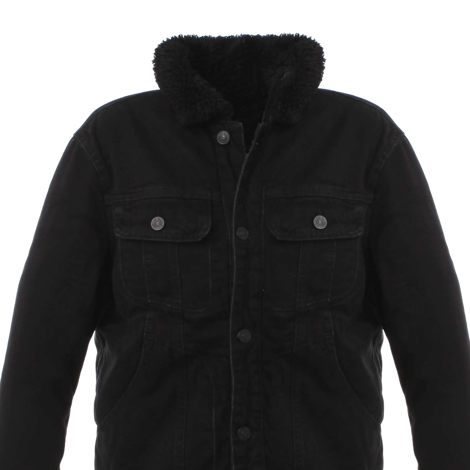 GIACCA DI JEANS NERA CON INTERNI TEDDY - annameglio.com abbigliamento moda