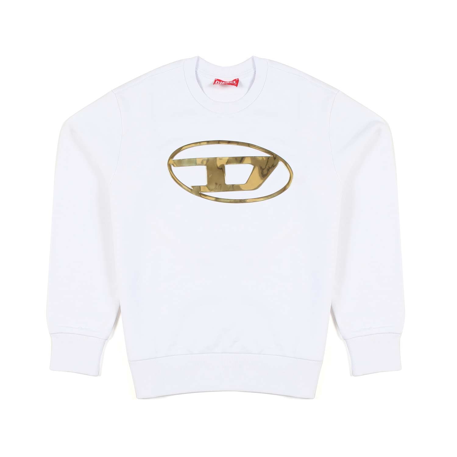 FELPA UNISEX BIANCA CON MONOGRAMMA ORO - annameglio.com abbigliamento moda