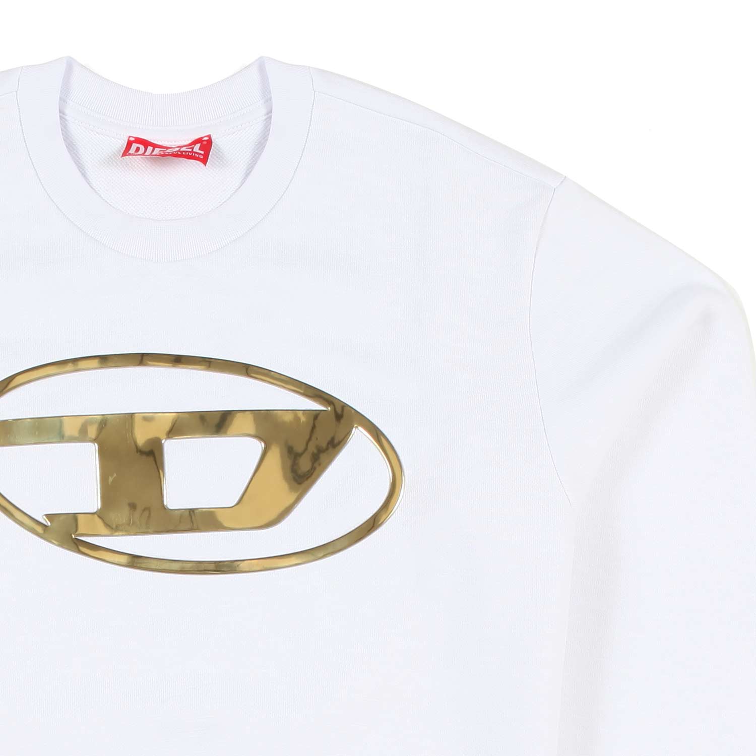 FELPA UNISEX BIANCA CON MONOGRAMMA ORO - annameglio.com abbigliamento moda