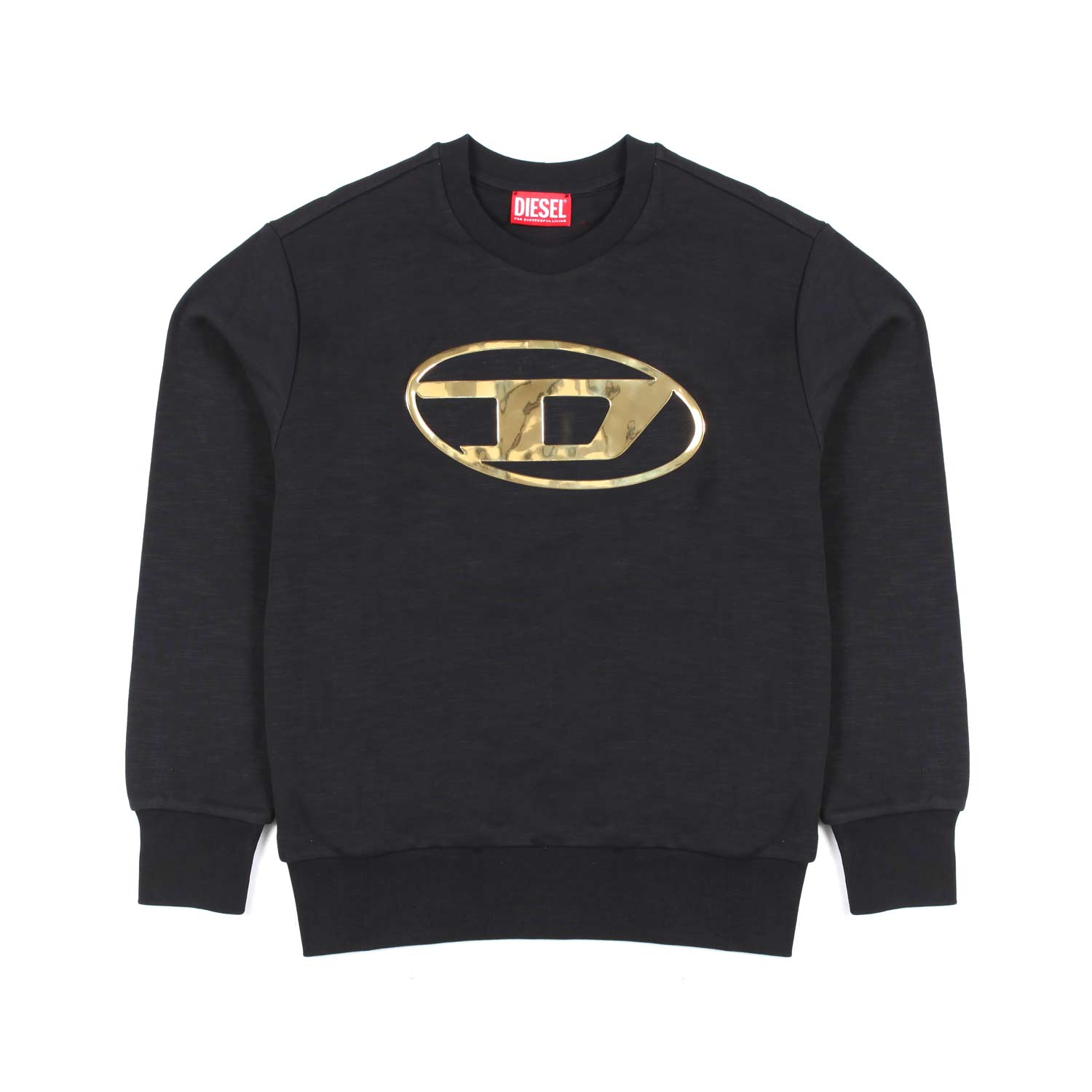 FELPA UNISEX NERA CON MONOGRAMMA ORO - annameglio.com abbigliamento moda