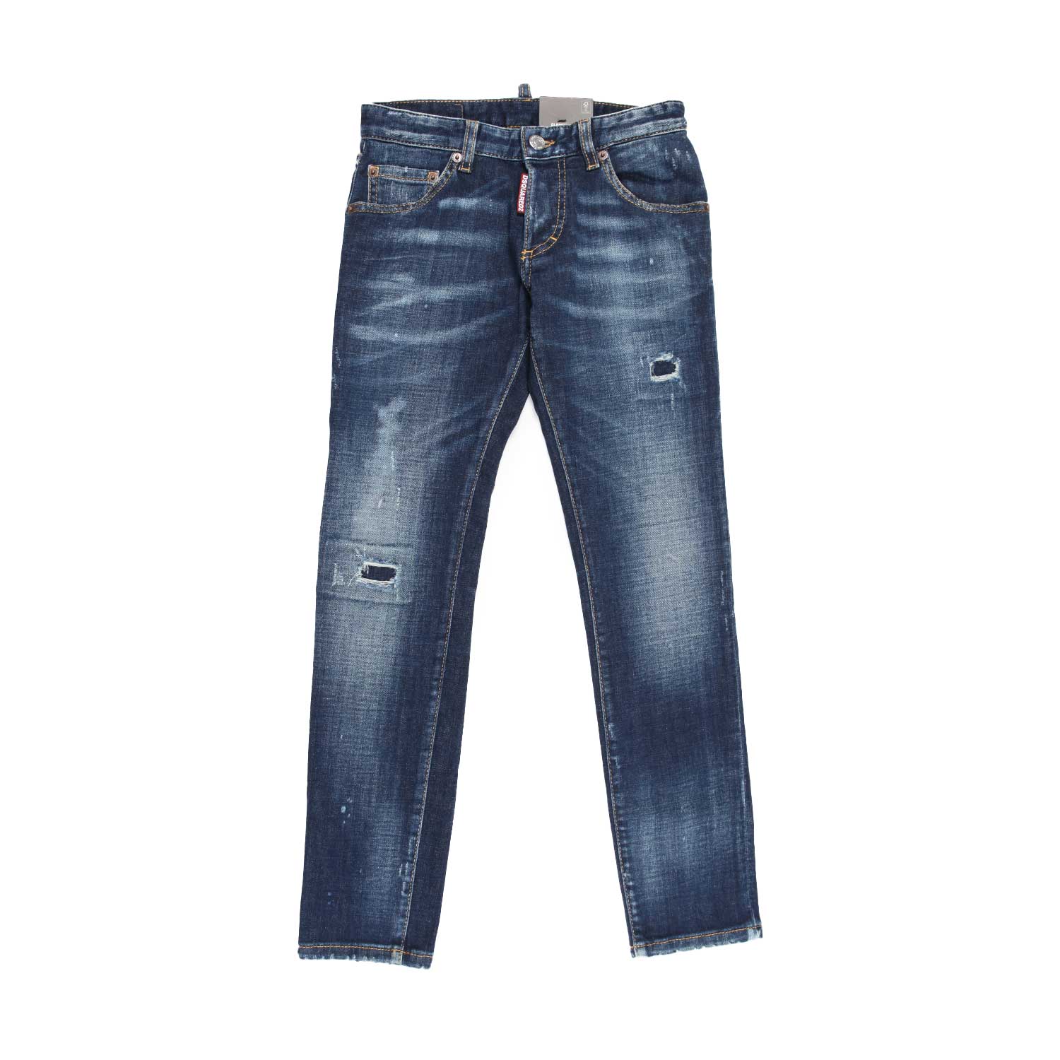 JEANS BLU MEDIO STONE WASH CON STRAPPI - annameglio.com abbigliamento moda