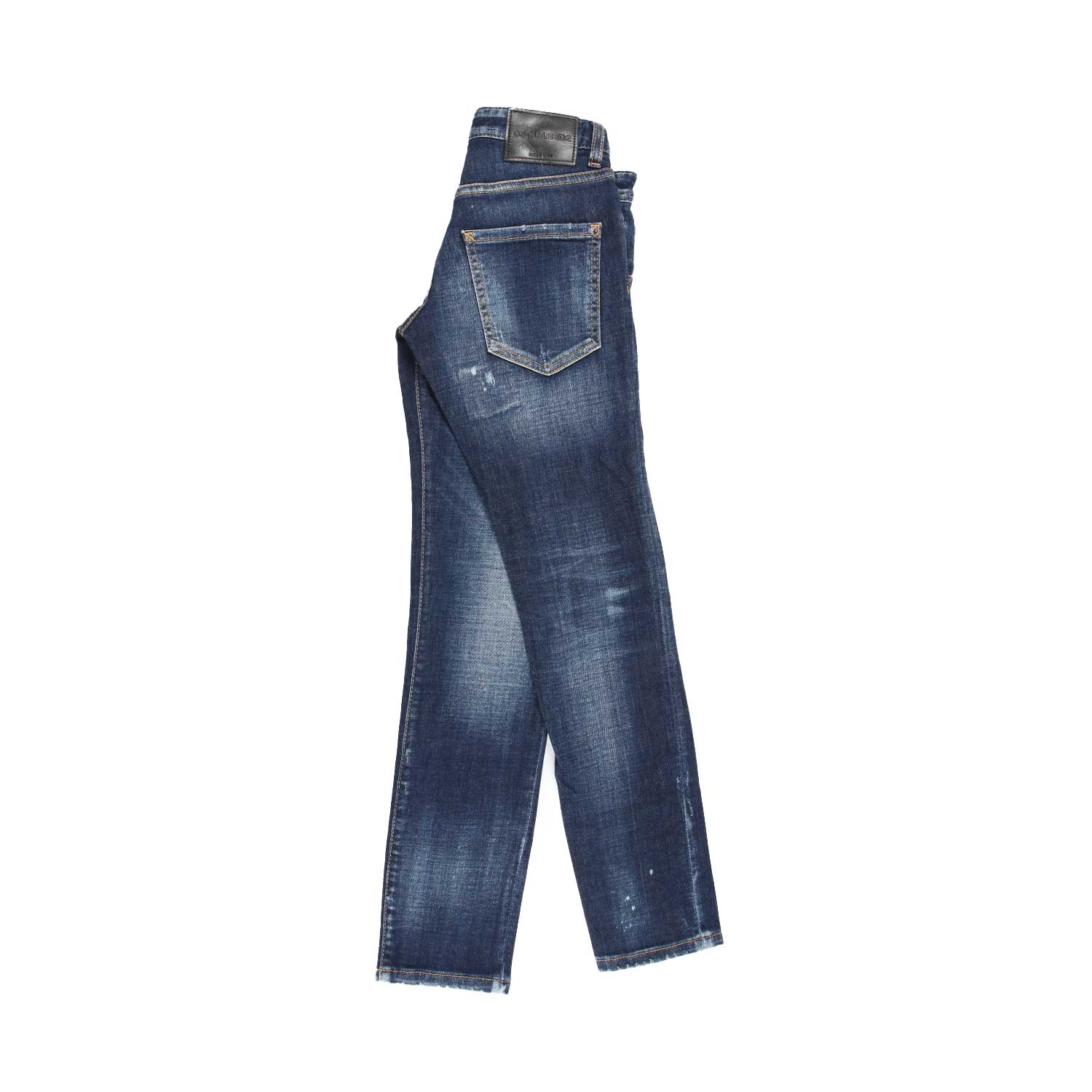 JEANS BLU MEDIO STONE WASH CON STRAPPI - annameglio.com abbigliamento moda