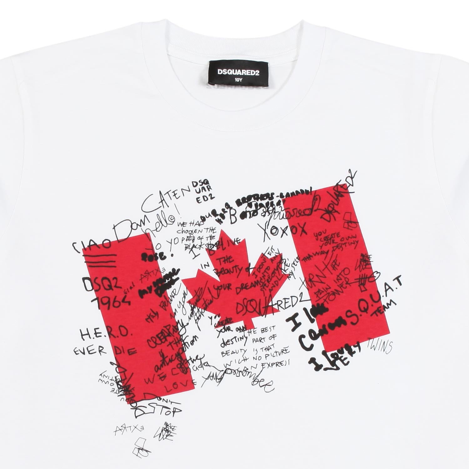 T-SHIRT BIANCA CON BANDIERA CANADESE - annameglio.com abbigliamento moda