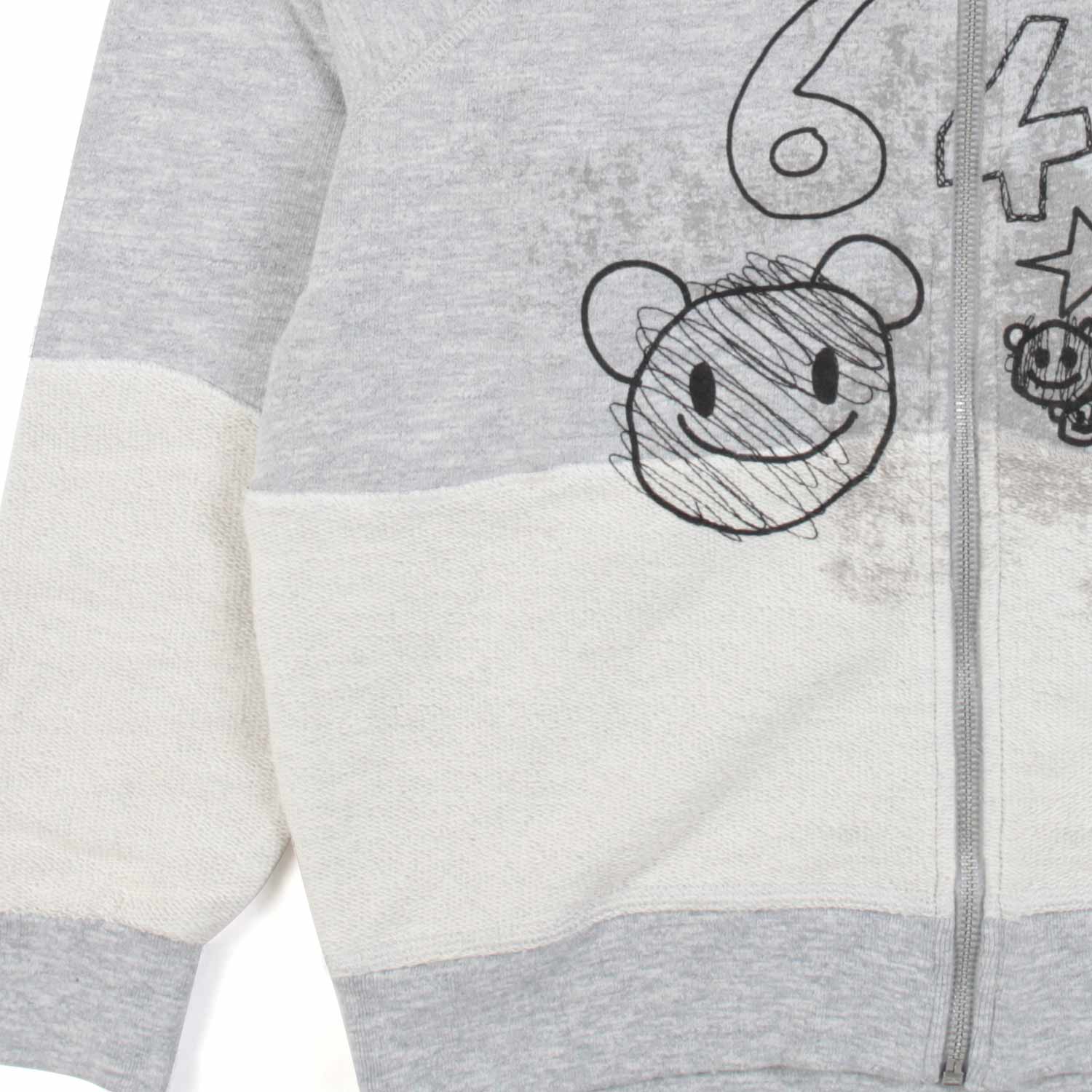 FELPA GRIGIA E PANNA CON CAPPUCCIO - annameglio.com abbigliamento moda