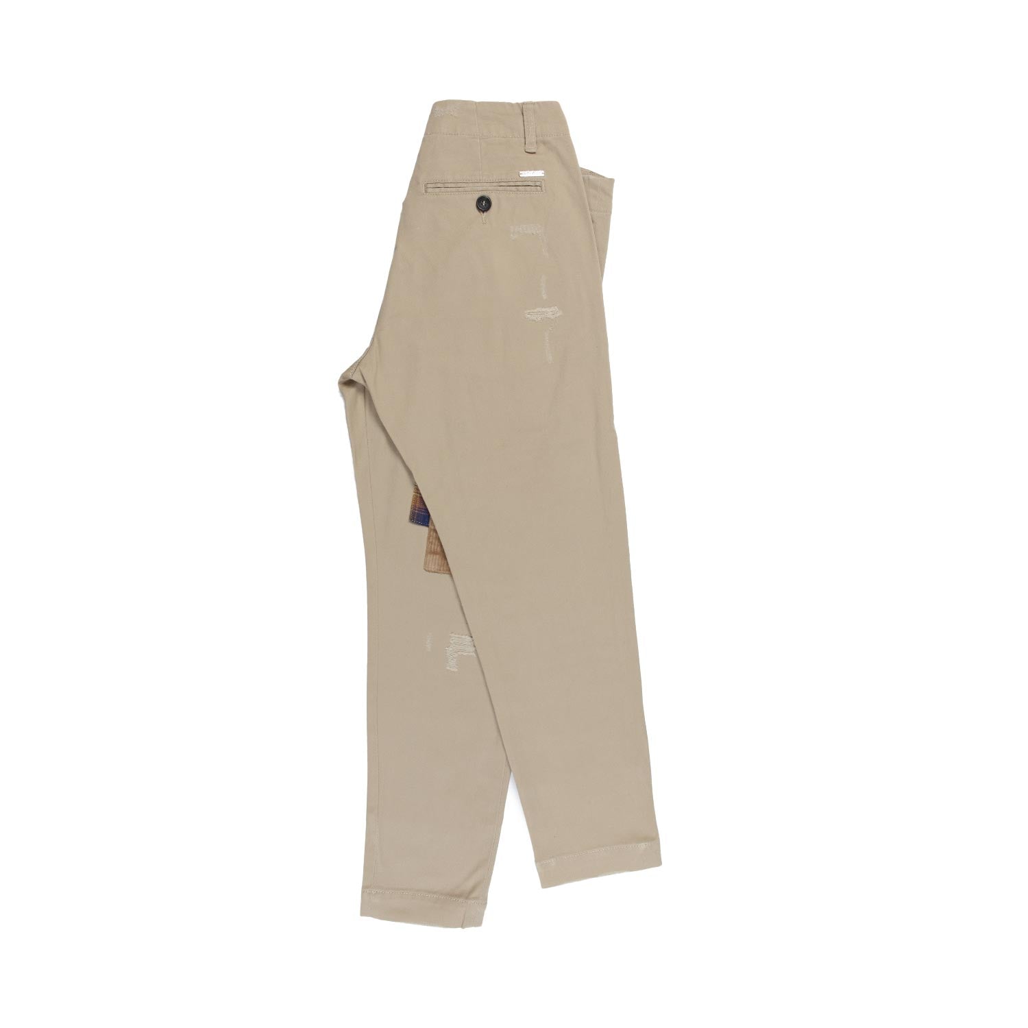 PANTALONE BEIGE CON TOPPE MULTICOLOR - annameglio.com abbigliamento moda