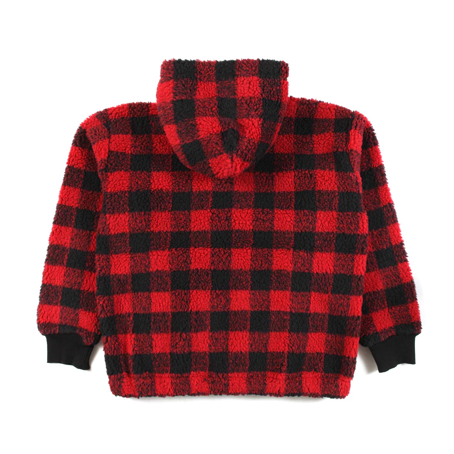 GIACCA TEDDY UNISEX ROSSA E NERA A QUADRI - annameglio.com abbigliamento moda