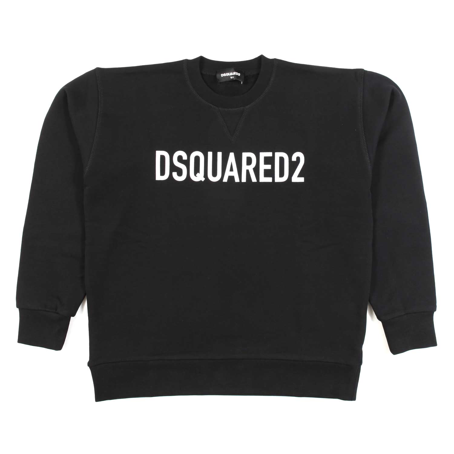 FELPA NERA CON LOGO BIANCO - annameglio.com abbigliamento moda