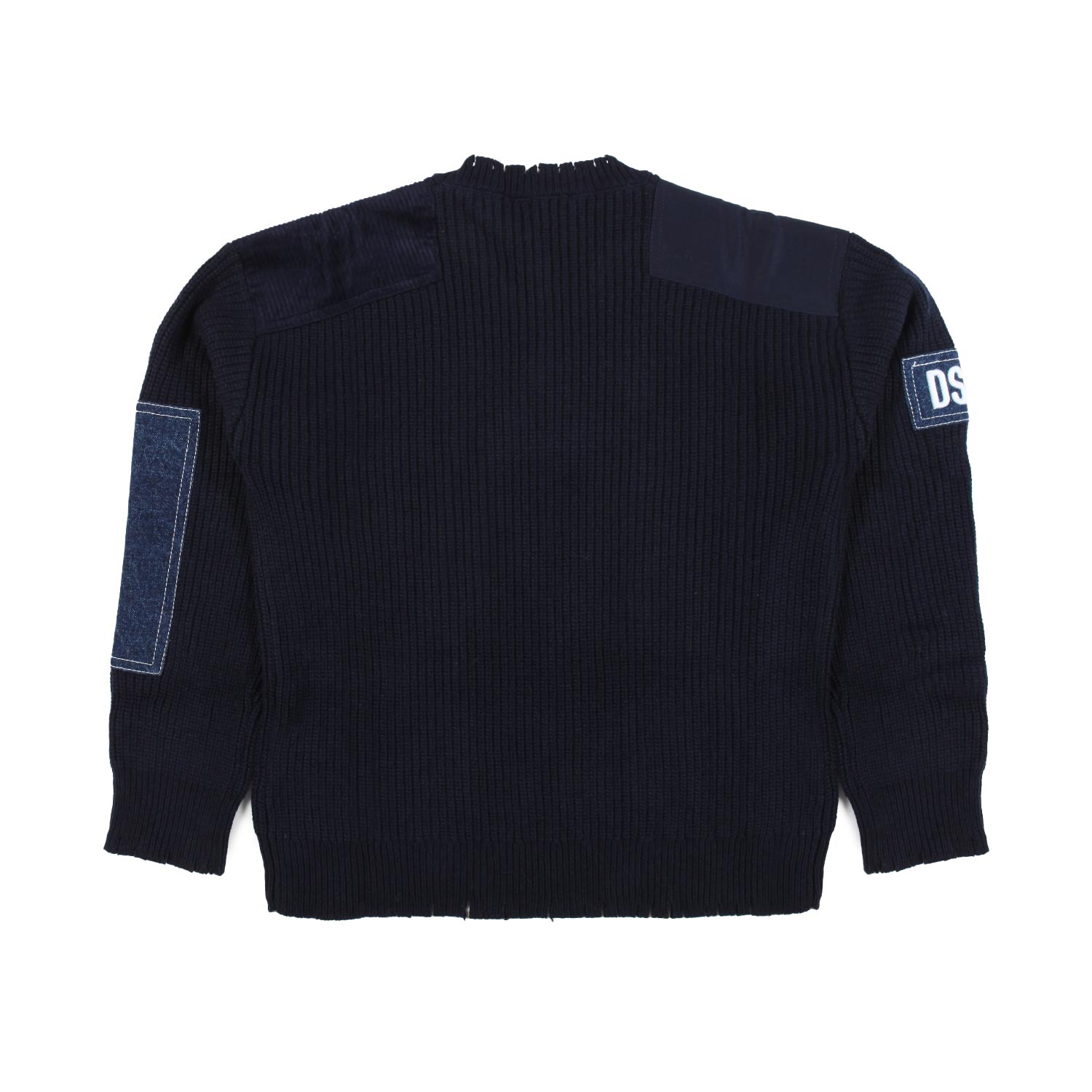 PULLOVER UNISEX BLU NAVY CON TOPPE - annameglio.com abbigliamento moda