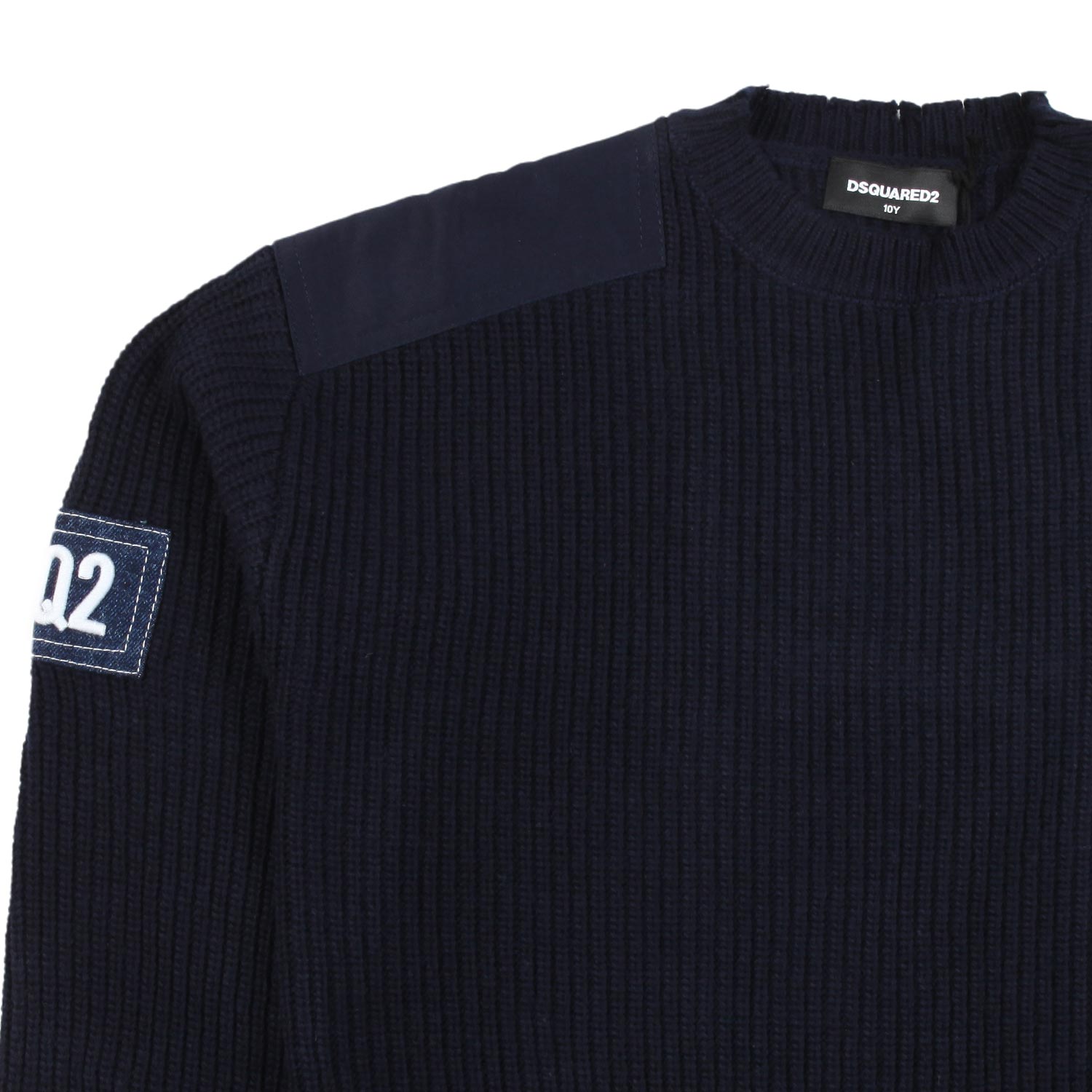 PULLOVER UNISEX BLU NAVY CON TOPPE - annameglio.com abbigliamento moda