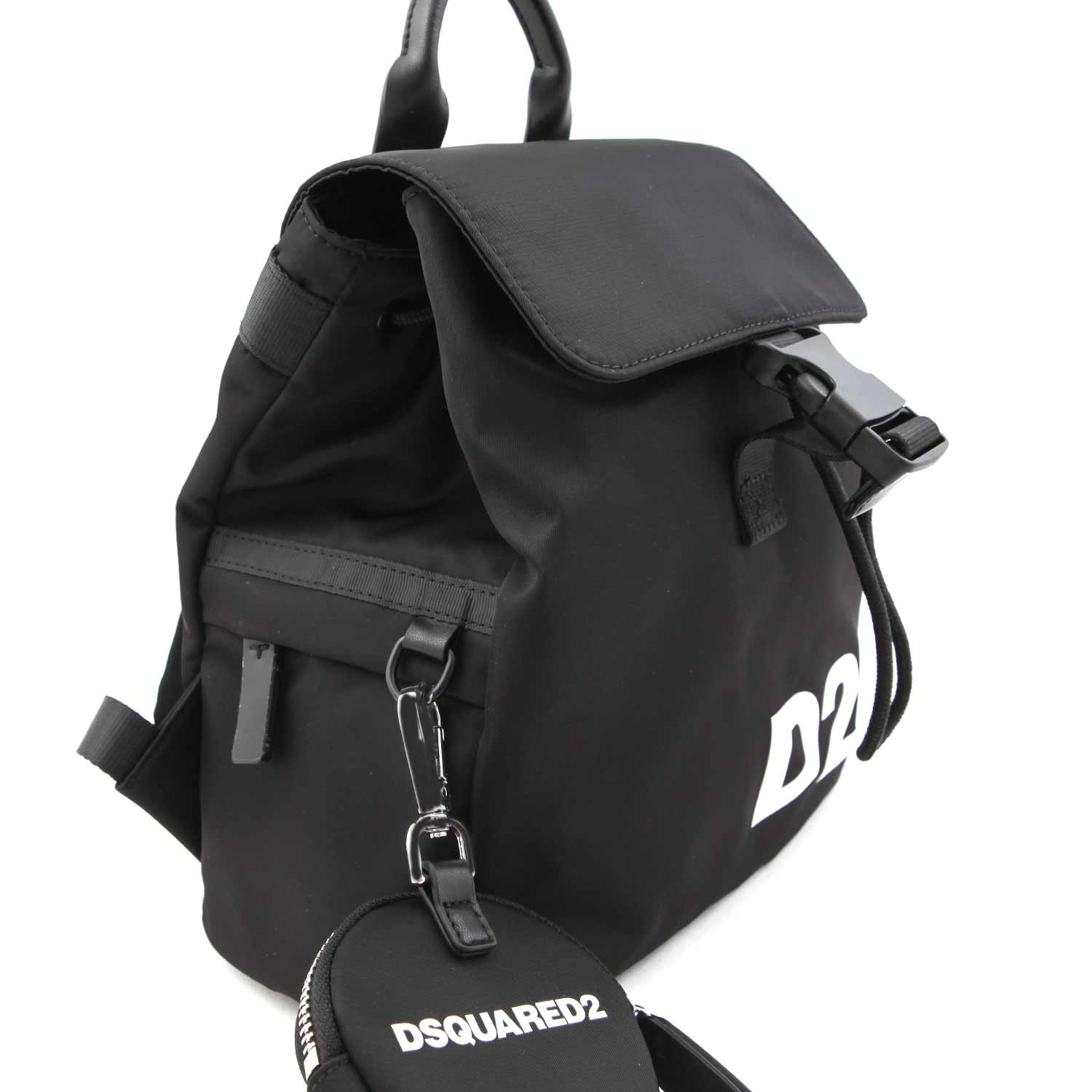 ZAINO NERO CON LOGO BIANCO BAMBINA E TEENAGER - annameglio.com abbigliamento moda