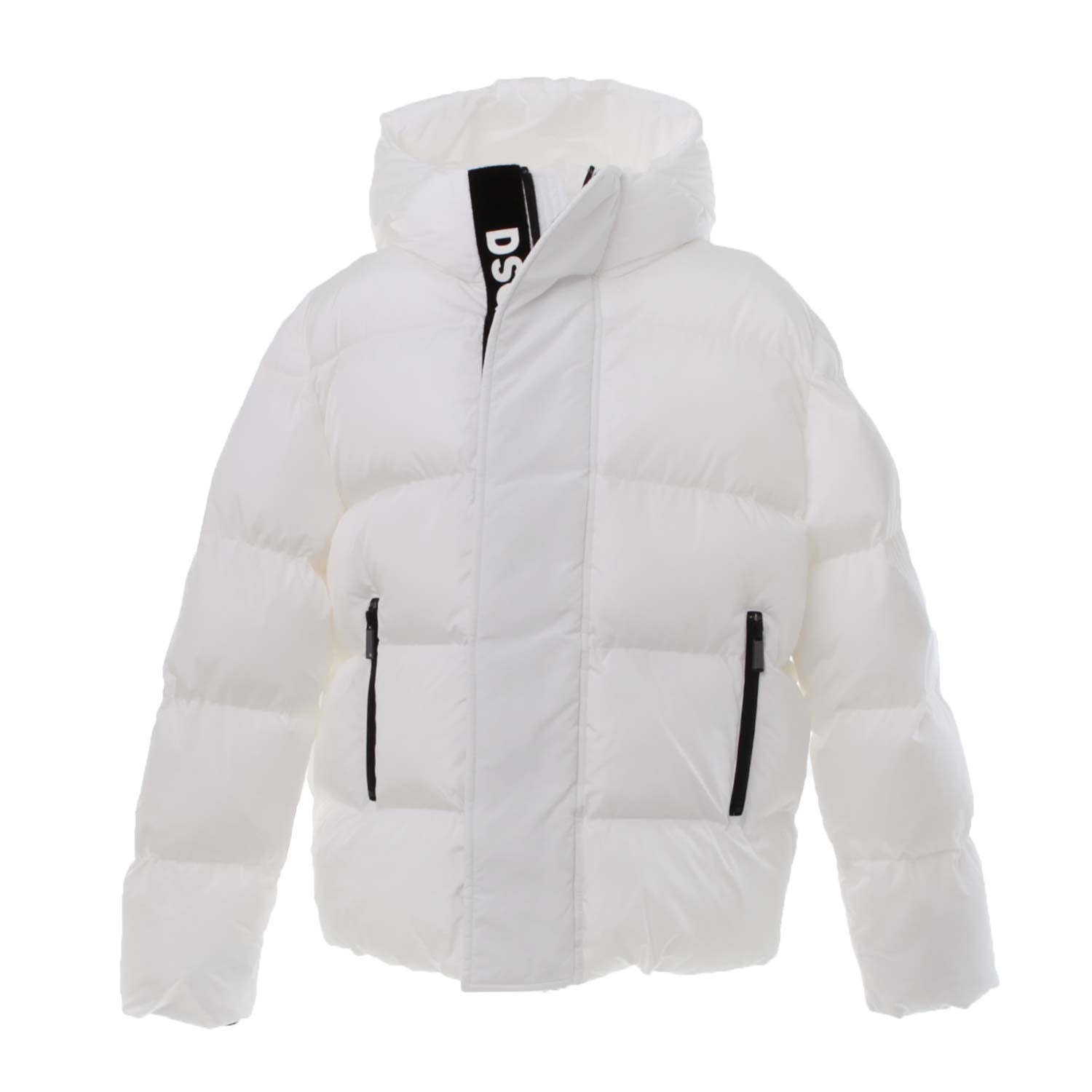 GIUBBOTTO UNISEX BIANCO CON DETTAGLI NERI - annameglio.com abbigliamento moda