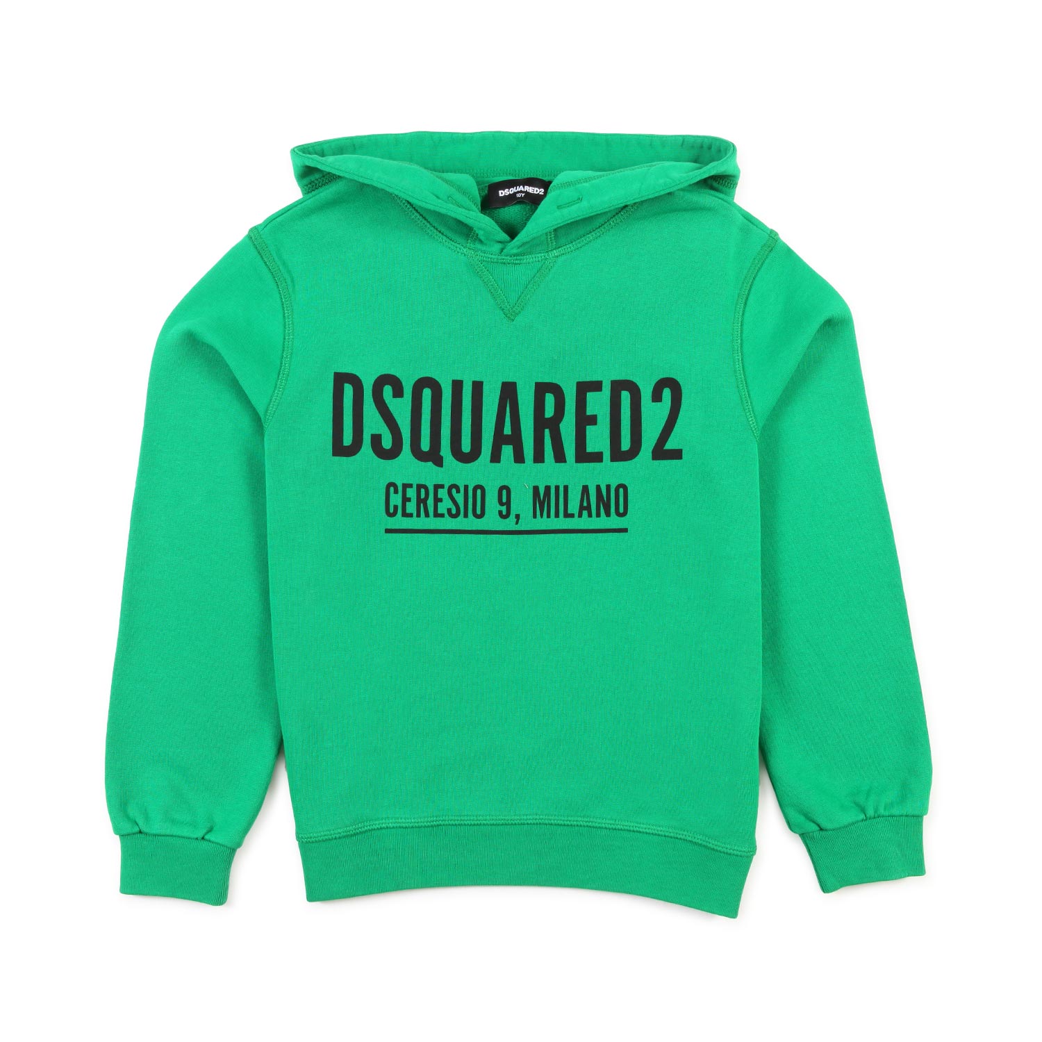 FELPA UNISEX VERDE CON CAPPUCCIO JR E TEEN - annameglio.com abbigliamento moda