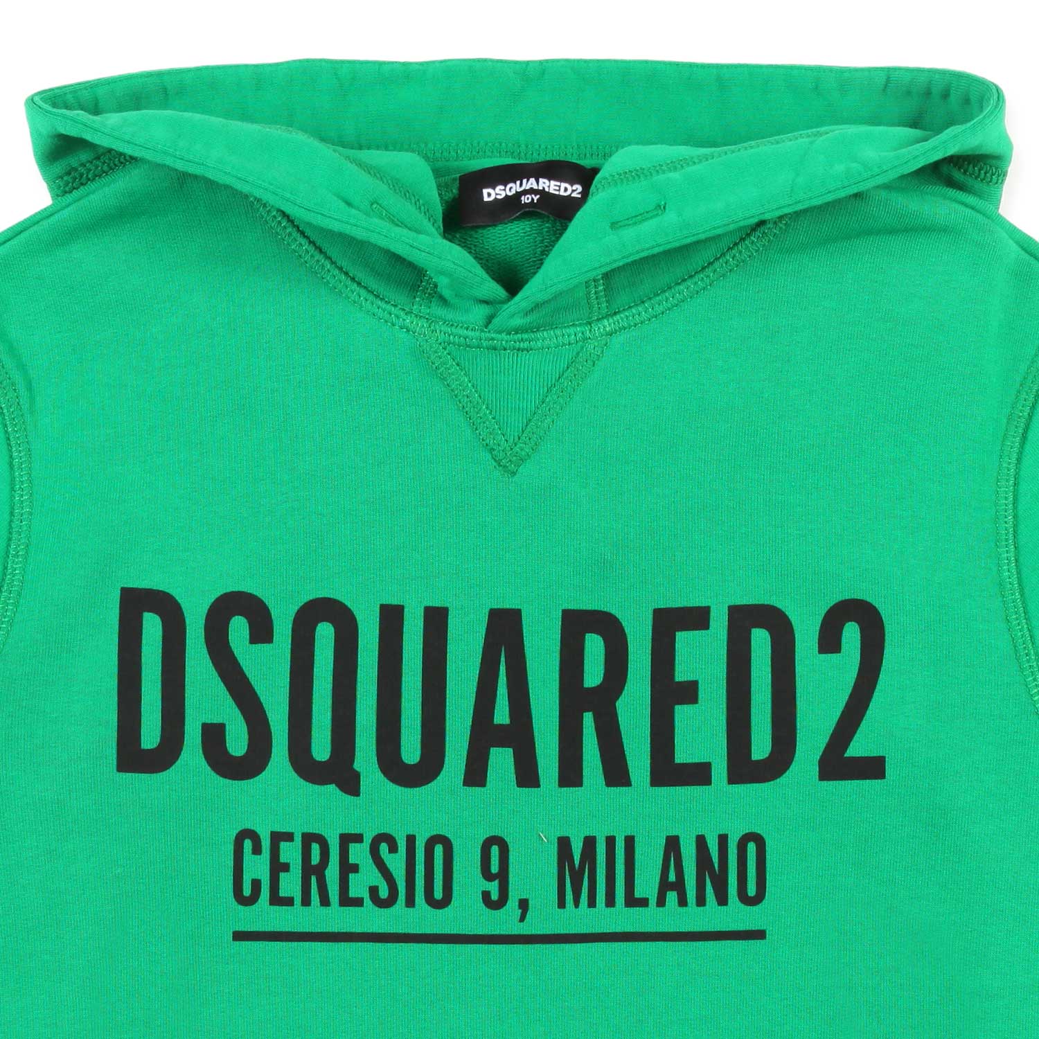 FELPA UNISEX VERDE CON CAPPUCCIO JR E TEEN - annameglio.com abbigliamento moda