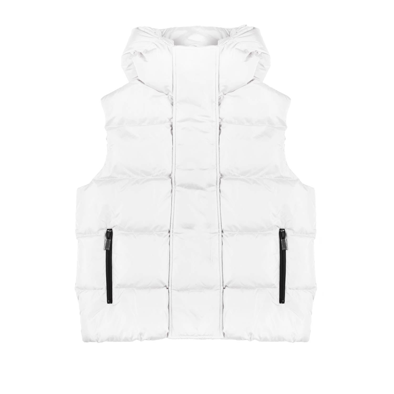 GILET NO-GENDER BIANCO IN NYLON TRAPUNTATO - annameglio.com abbigliamento moda