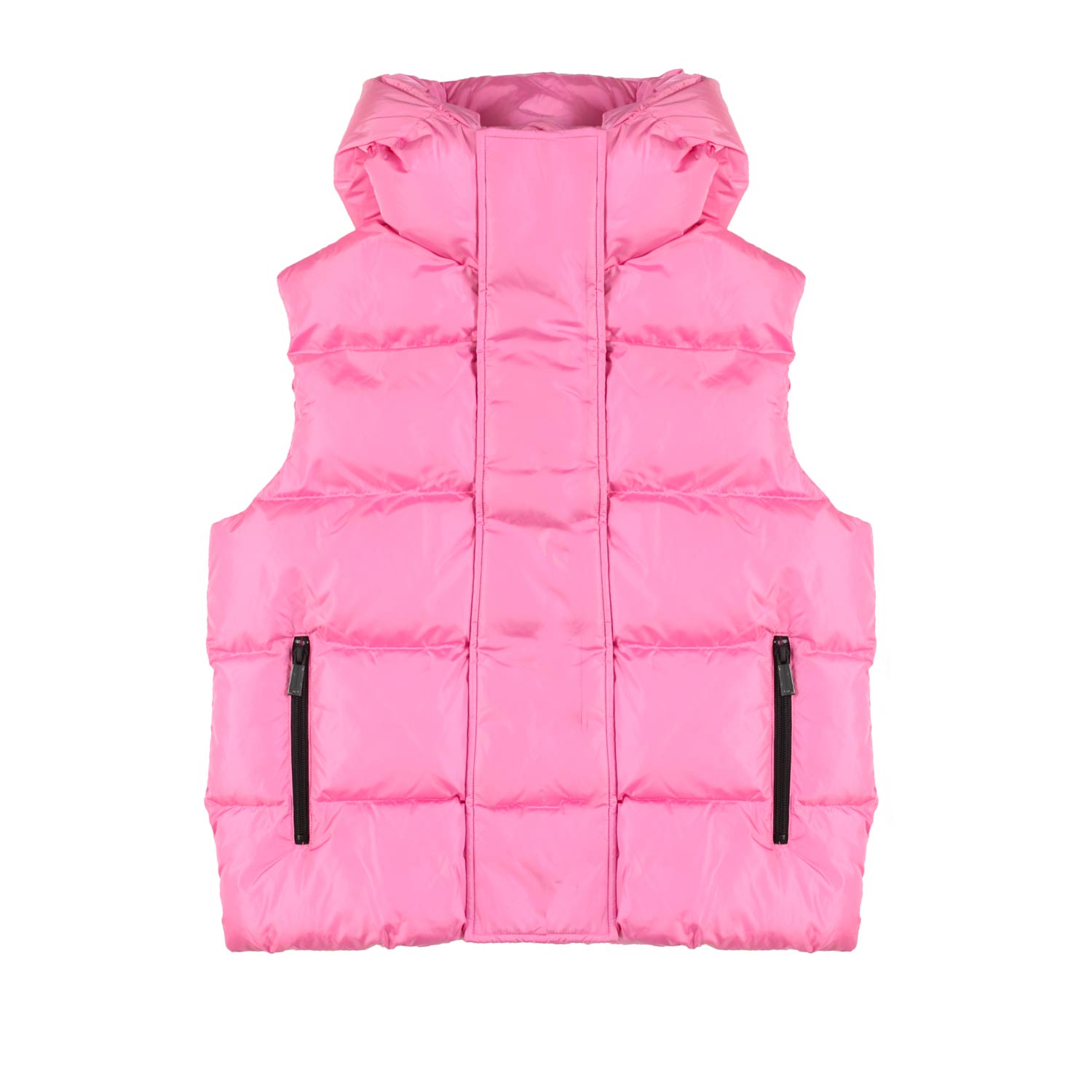 GILET ROSA IN NYLON TRAPUNTATO BAMBINA TEEN - annameglio.com abbigliamento moda