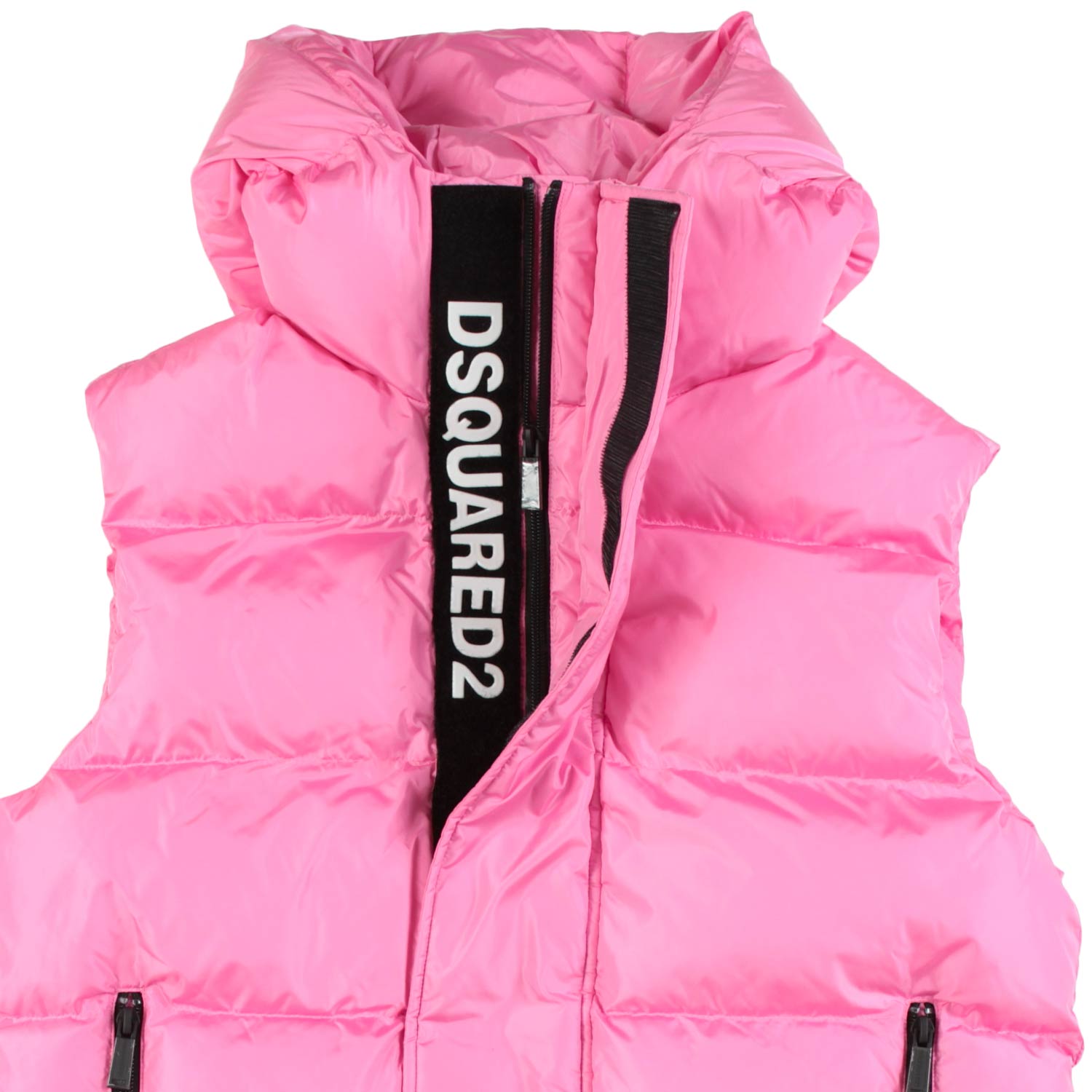 GILET ROSA IN NYLON TRAPUNTATO BAMBINA TEEN - annameglio.com abbigliamento moda