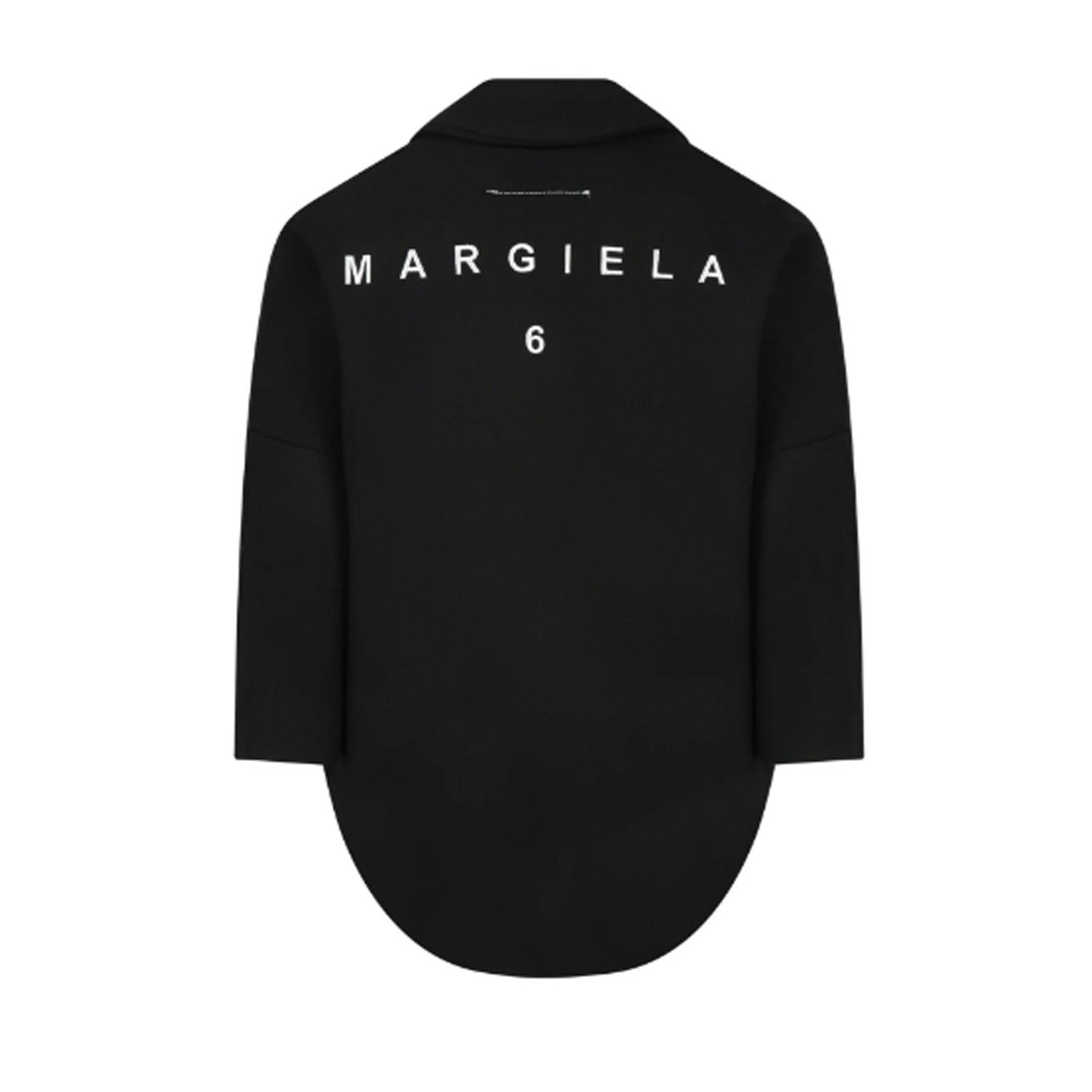 CAPPOTTO NERO CON LOGO BIANCO BAMBINA E TEEN - annameglio.com abbigliamento moda