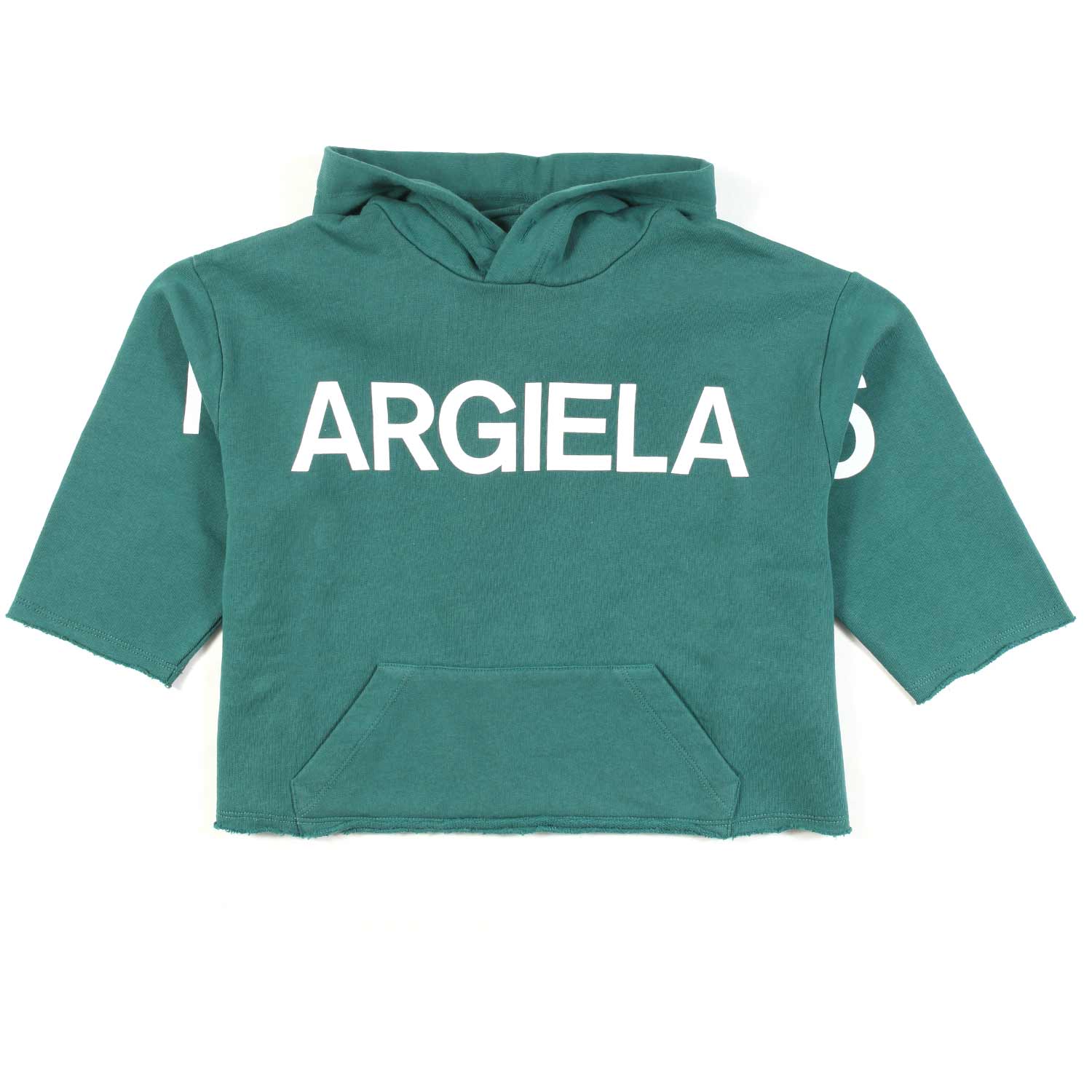 FELPA CROPPED VERDE CON CAPPUCCIO BAMBINA E TEEN - annameglio.com abbigliamento moda