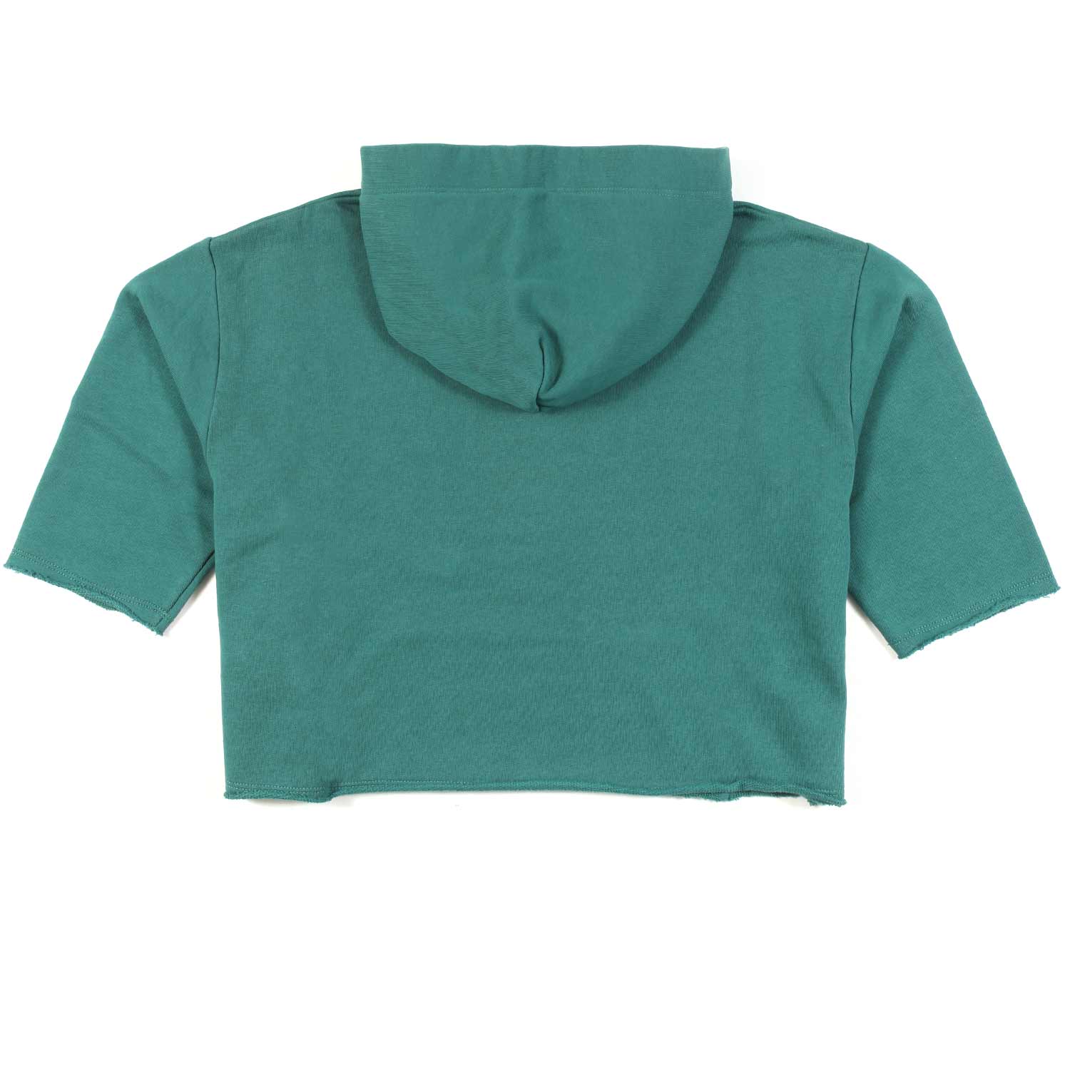 FELPA CROPPED VERDE CON CAPPUCCIO BAMBINA E TEEN - annameglio.com abbigliamento moda