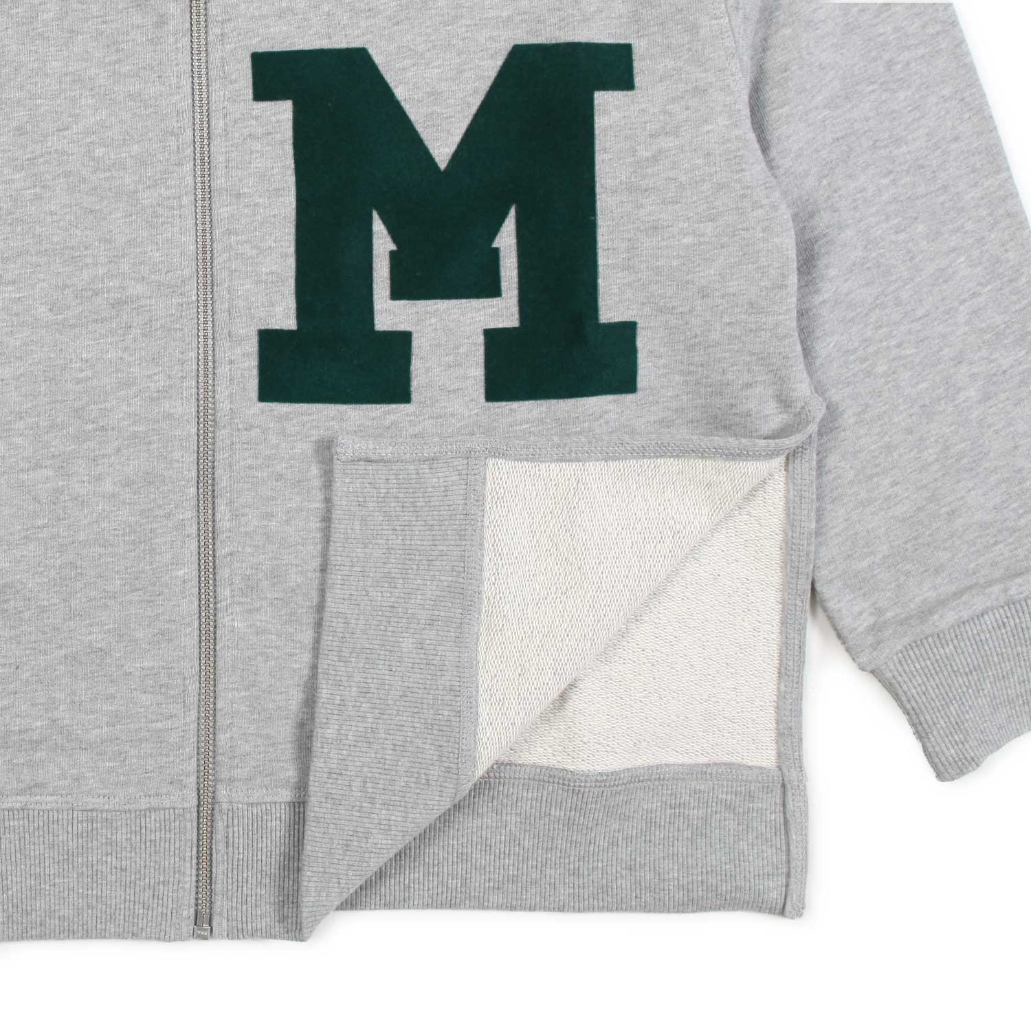 FELPA HOODIE GRIGIA CON LOGO VERDE BAMBINA E TEEN - annameglio.com abbigliamento moda