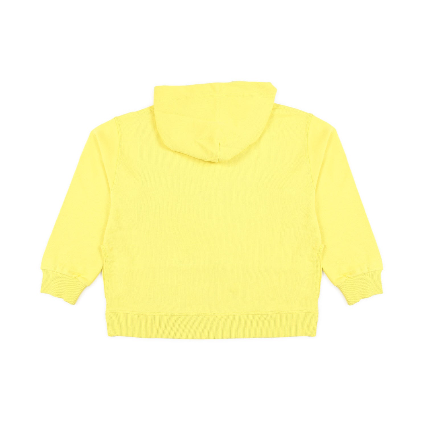 FELPA HOODIE GIALLA CON LOGO AZZURRO BAMBINA TEEN - annameglio.com abbigliamento moda