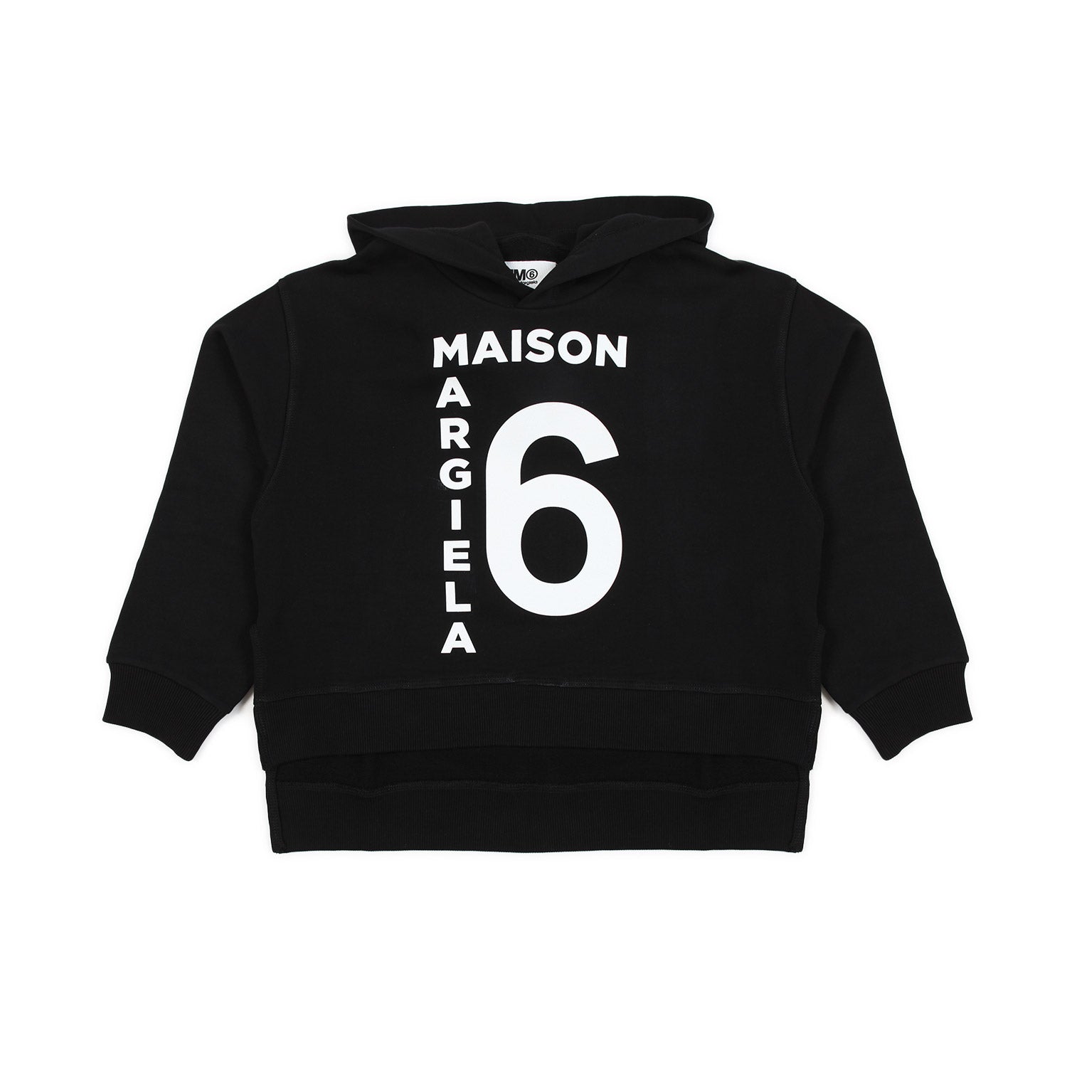 FELPA HOODIE NERA CON LOGO BIANCO BAMBINA TEEN - annameglio.com abbigliamento moda