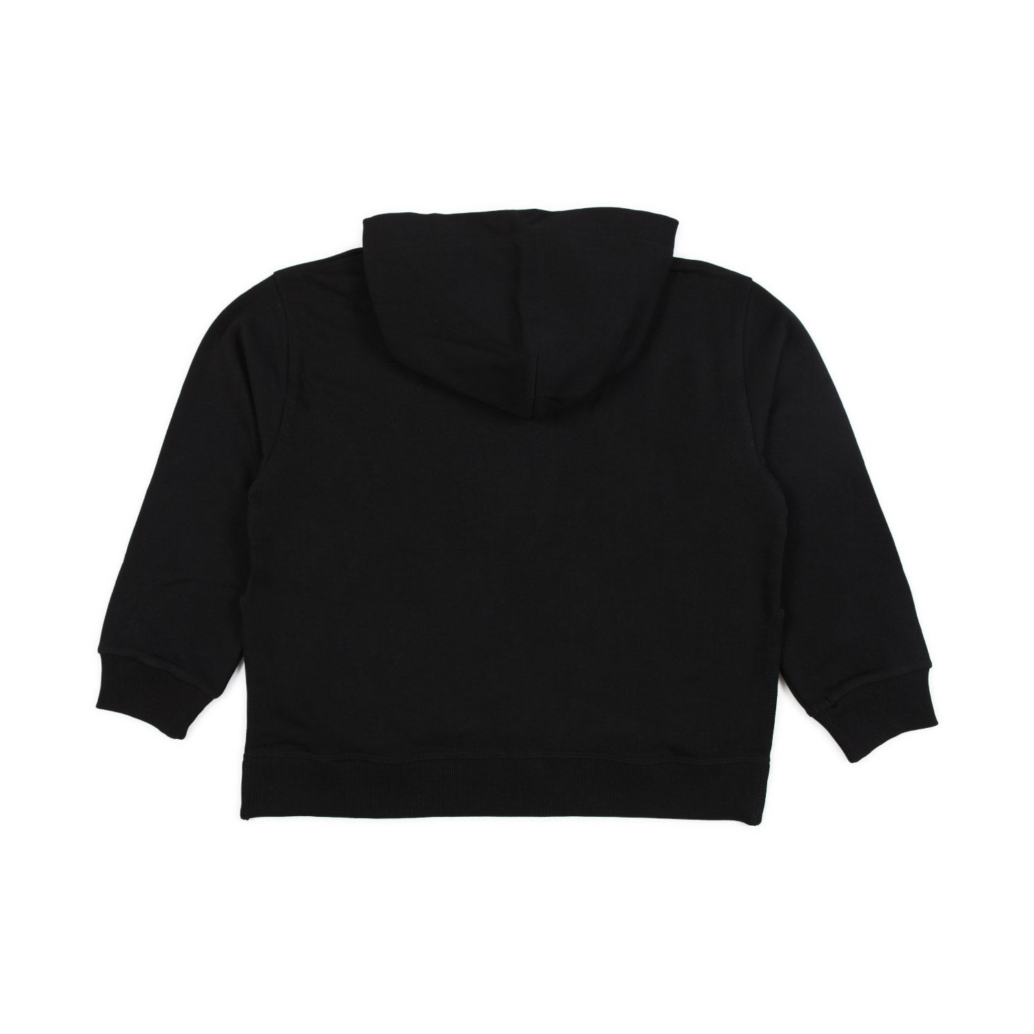 FELPA HOODIE NERA CON LOGO BIANCO BAMBINA TEEN - annameglio.com abbigliamento moda