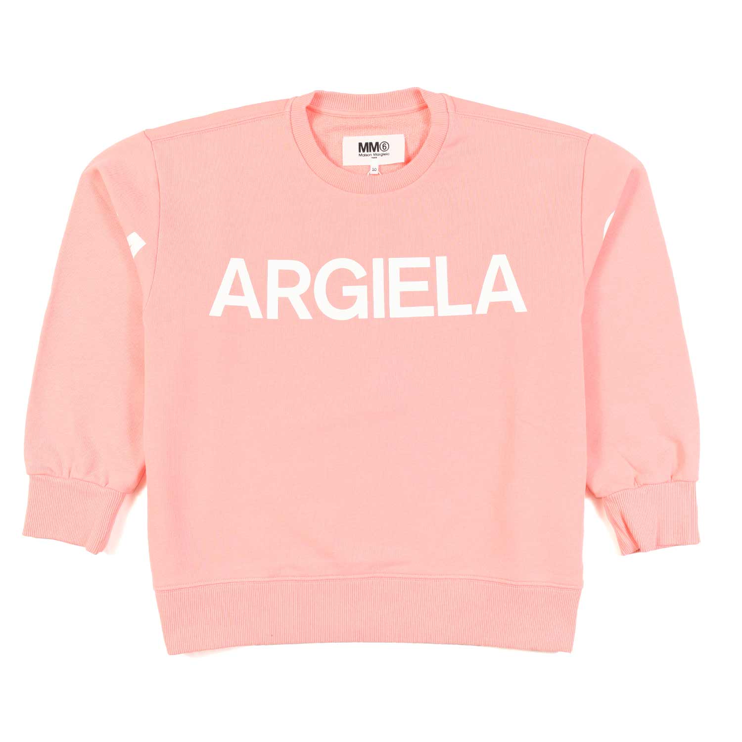 FELPA ROSA CON LOGO BIANCO BAMBINA E RAGAZZA - annameglio.com abbigliamento moda